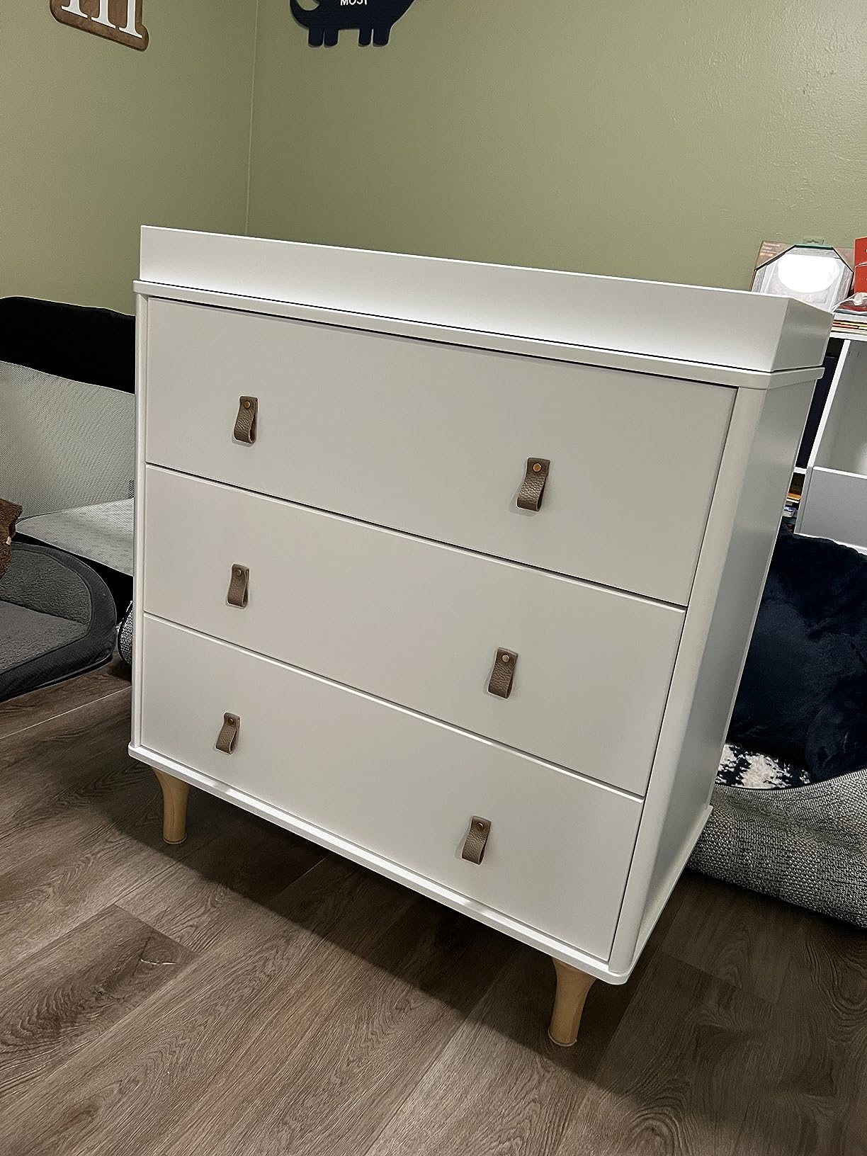 Babyletto Lolly 3-Drawer Changer Dresser with Removable Changing Tray in White and Natural, Greenguard Gold Certified customer photo 1