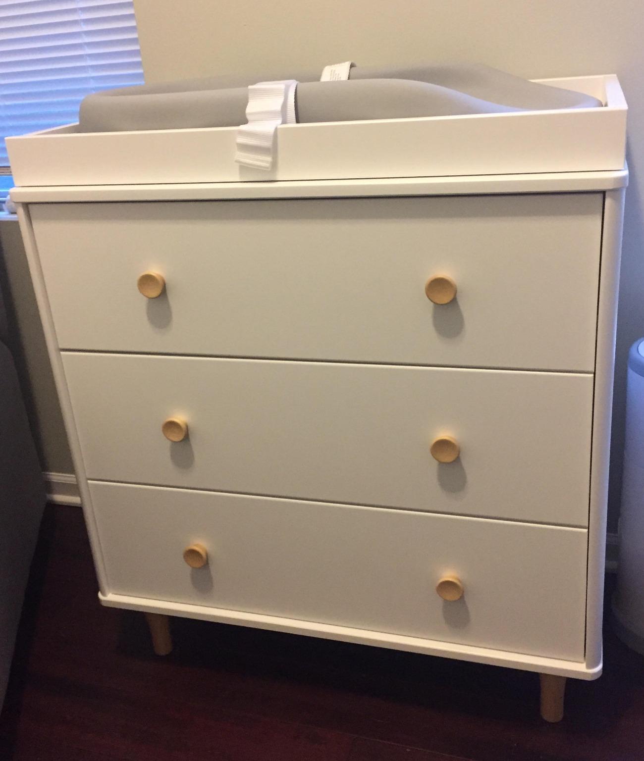 Babyletto Lolly 3-Drawer Changer Dresser with Removable Changing Tray in White and Natural, Greenguard Gold Certified customer photo 2