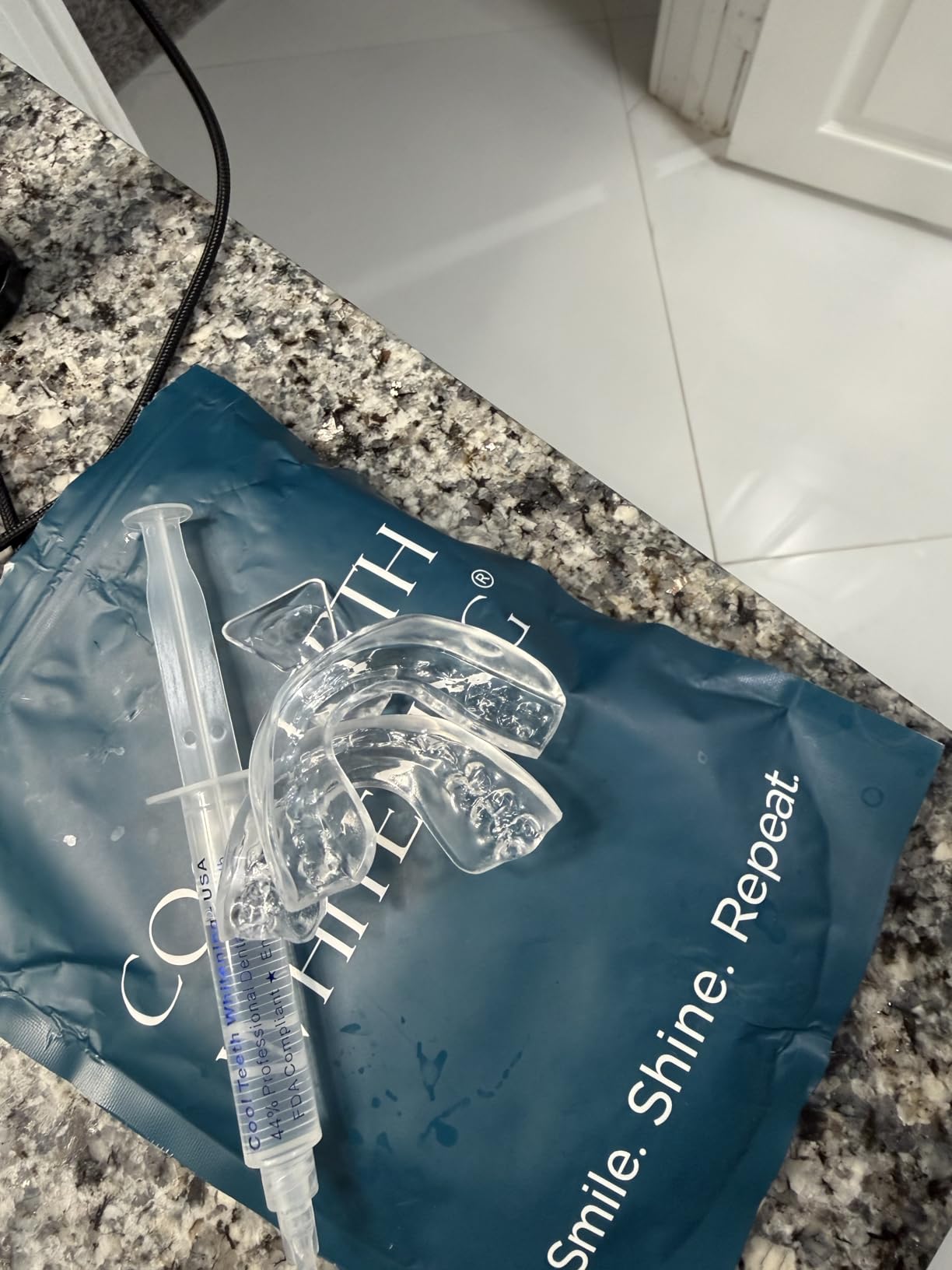 Teeth Whitening Gel for Trays - Pro Strength 44% Carbamide Peroxide, 5 Syringes (50 Uses) + 2 Trays, Enamel Safe Teeth Whitener, Removes Coffee, Wine & Tobacco Stains, at-Home Pro Whitening Kit customer photo 1