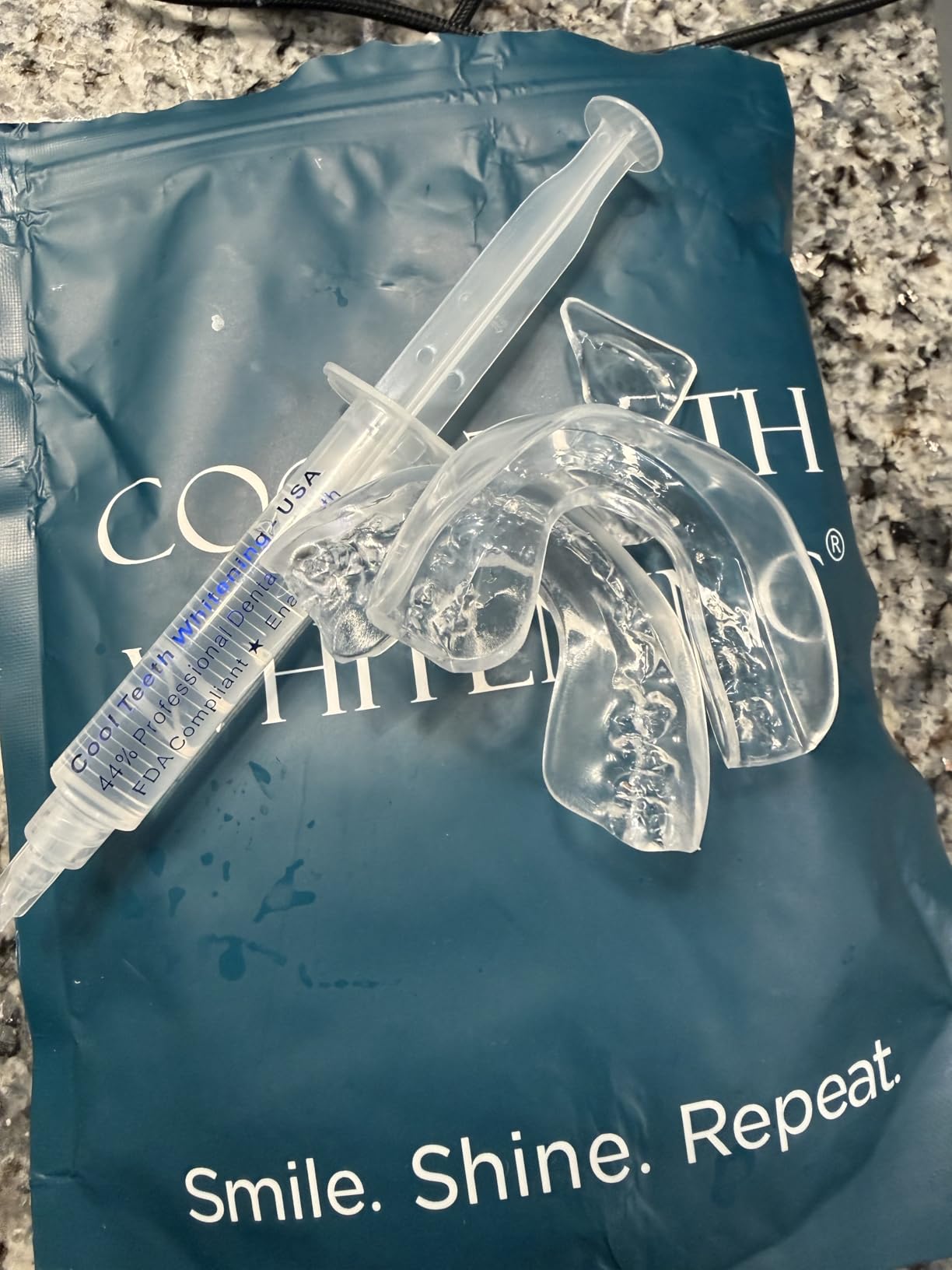 Teeth Whitening Gel for Trays - Pro Strength 44% Carbamide Peroxide, 5 Syringes (50 Uses) + 2 Trays, Enamel Safe Teeth Whitener, Removes Coffee, Wine & Tobacco Stains, at-Home Pro Whitening Kit customer photo 2