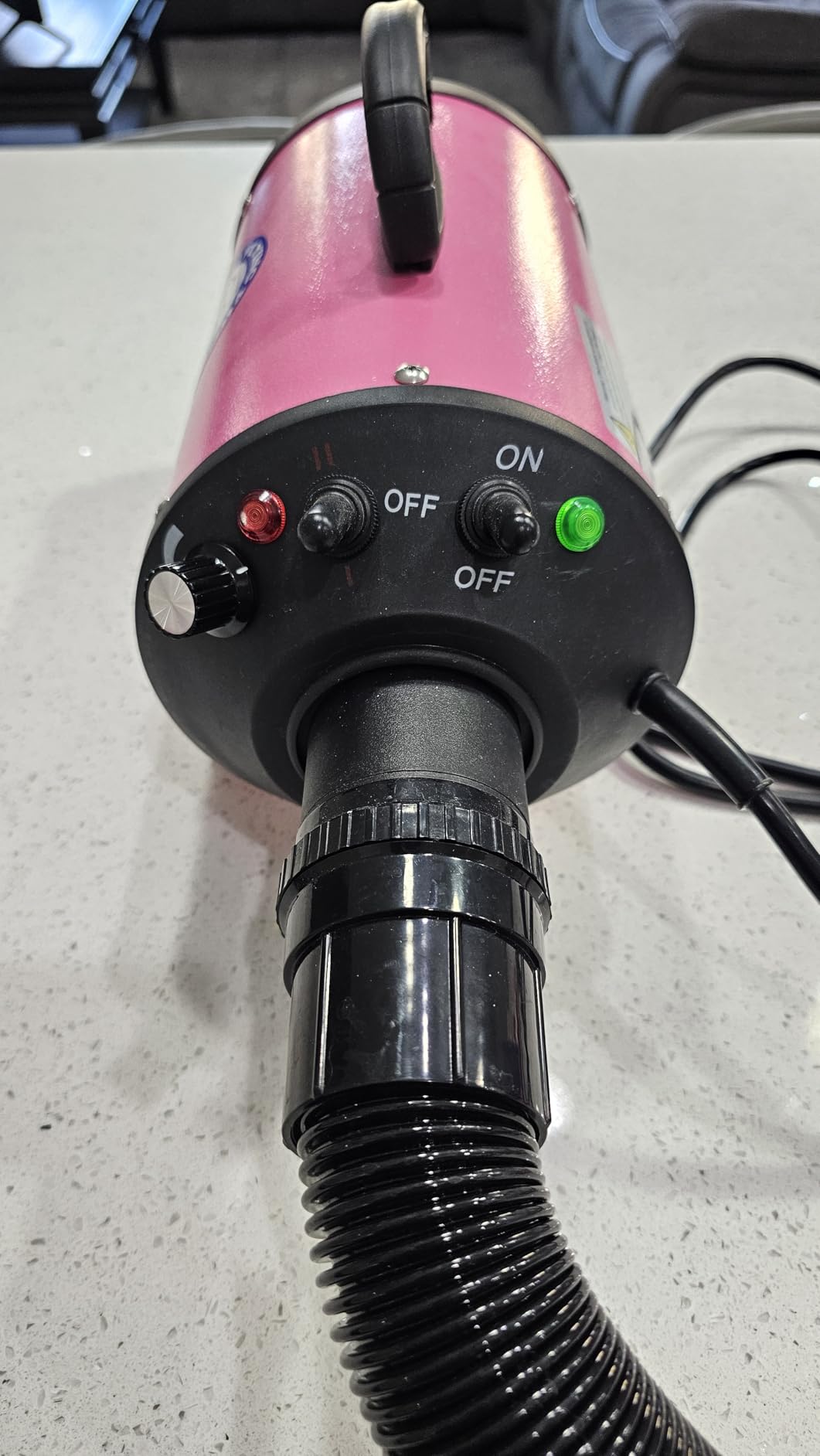 Flying Pig High Velocity Dog Pet Grooming Dryer w/Heater (Model: Flying One, Purple) customer photo 1