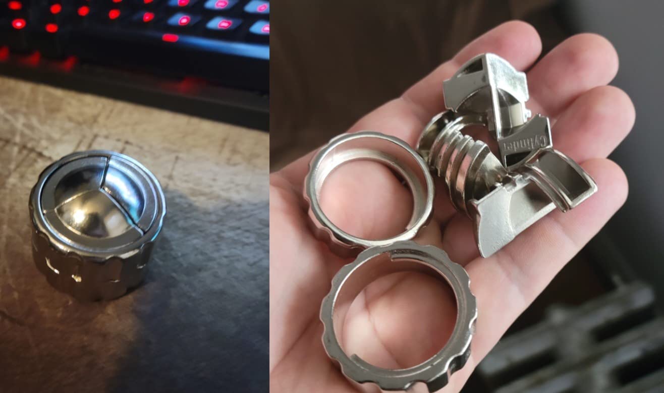 BePuzzled |Cylinder Hanayama Metal Brainteaser Puzzle Mensa Rated Level 4, for Ages 12 and Up customer photo 1
