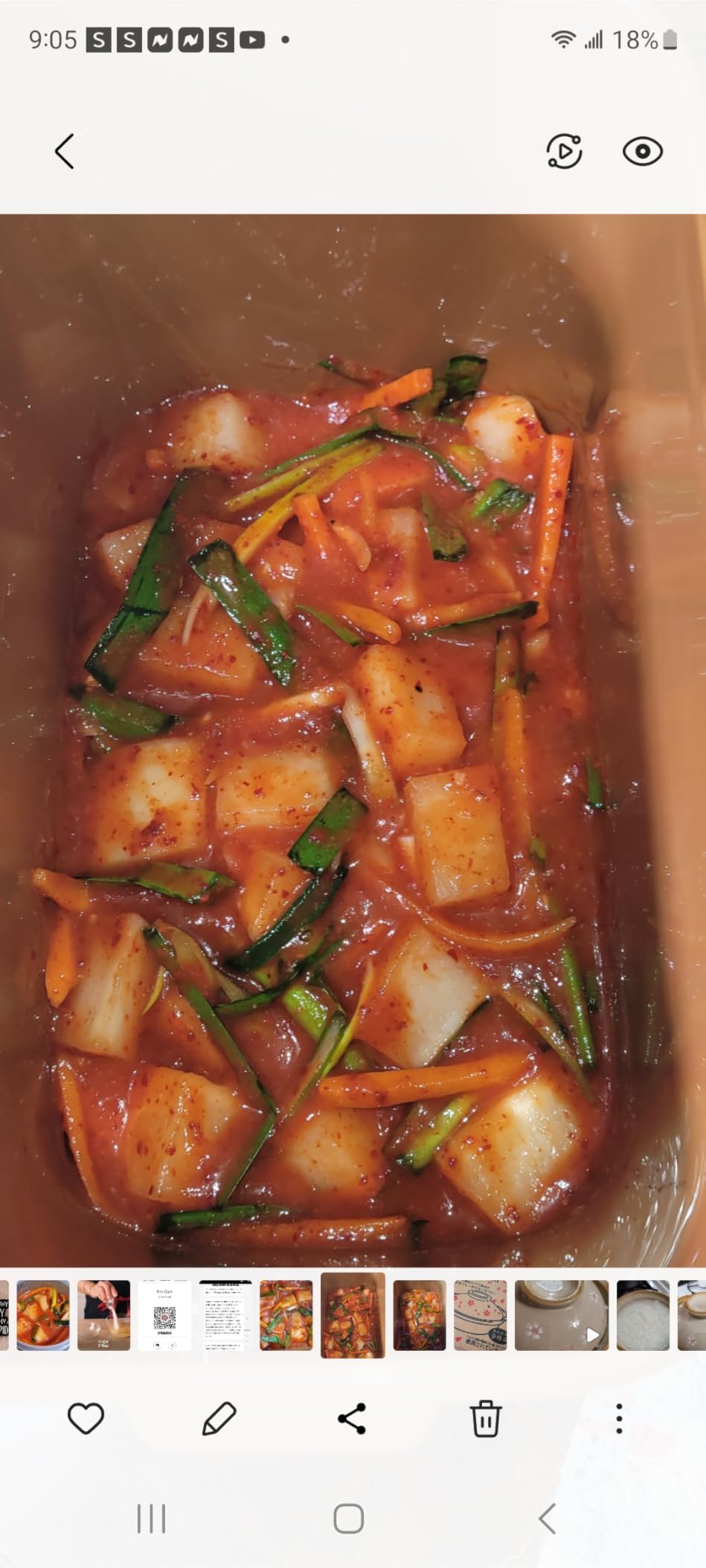 Crazy Korean Cooking Premium Kimchi, Sauerkraut Fermentation and Storage Container with Inner Vacuum Lid, Sandy Brown, 0.9 gallon (3.4 L) customer photo 2