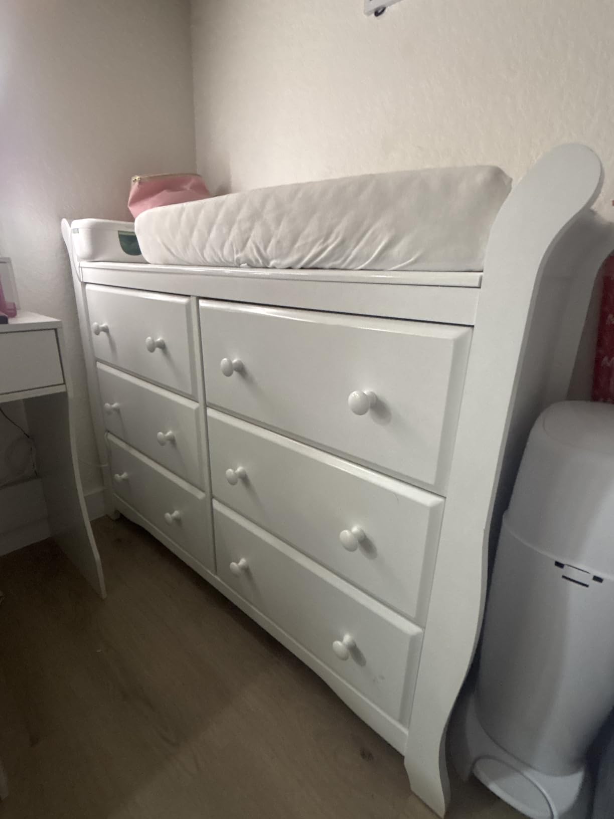 Storkcraft Avalon 6 Drawer Double Dresser (White) - Dresser for Kids Bedroom, Nursery Dresser Organizer, Chest of Drawers for Bedroom with 6 Drawers customer photo 2