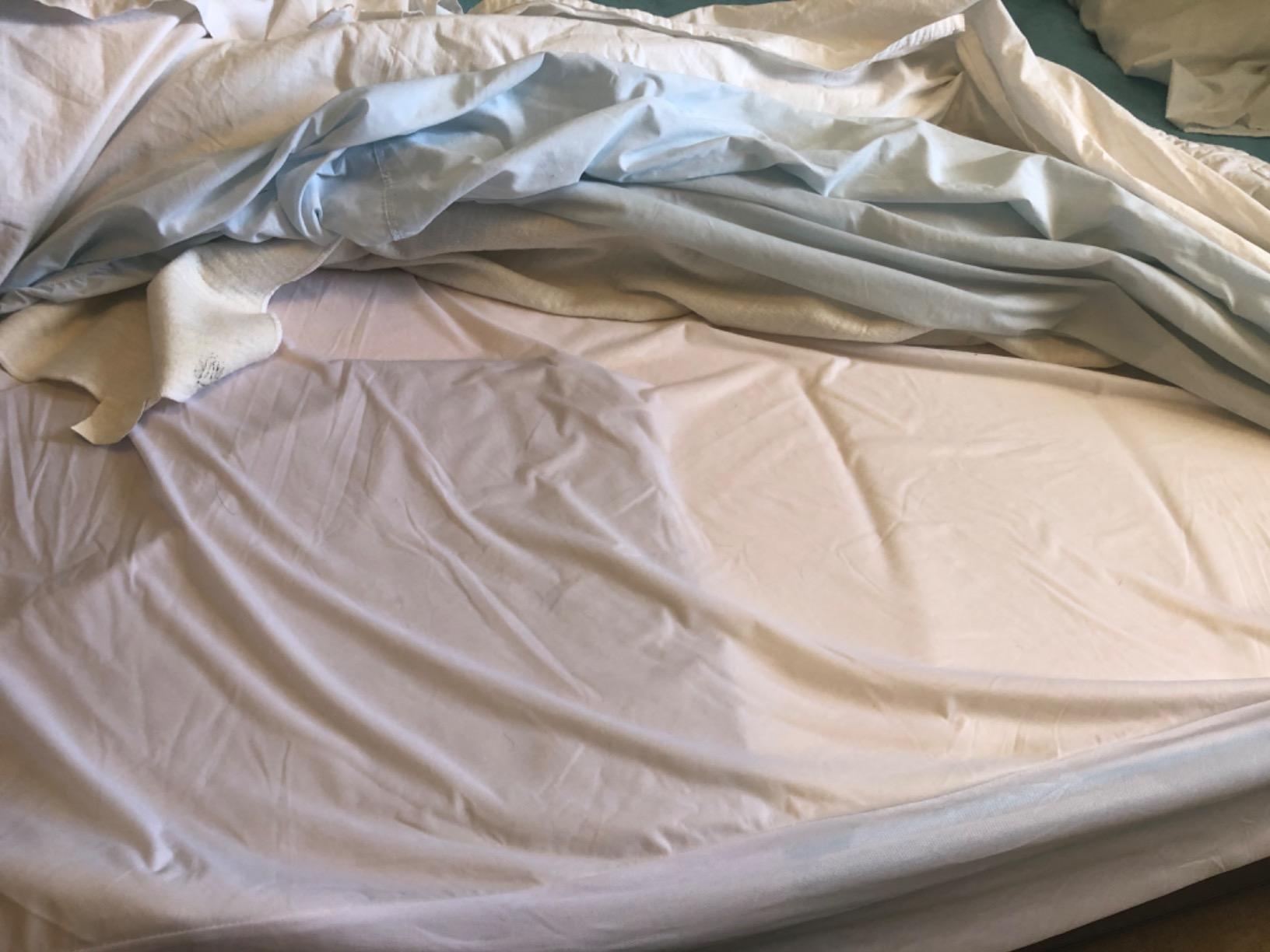 Linenspa Waterproof Mattress Protector, Queen Size - Fitted Sheet Style, Breathable, Machine Washable & Dryer Safe, White customer photo 2