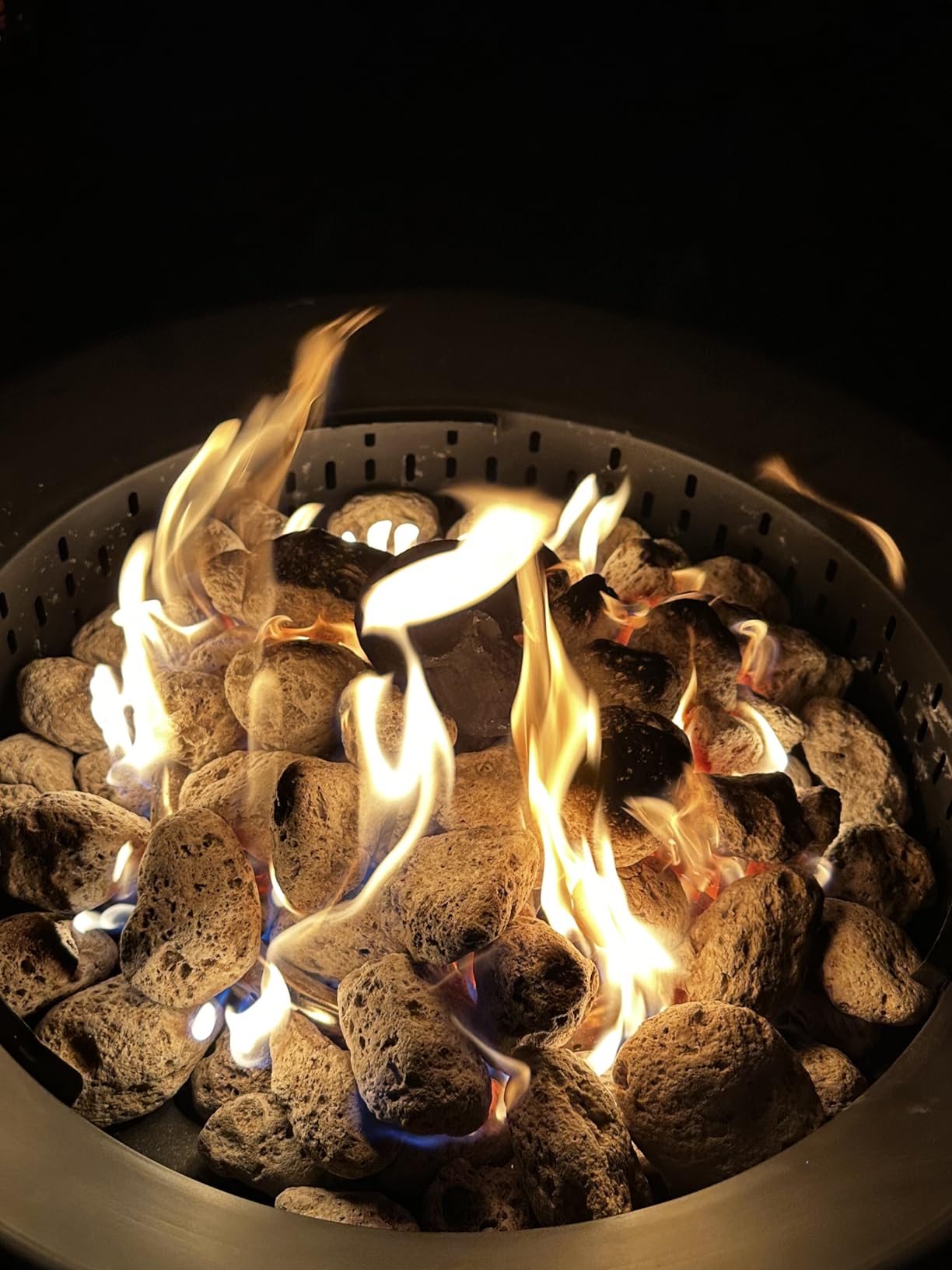 Outdoor Portable Propane Fire Pit, 19-Inch,60,000 BTU with Cover&Carry Kit,Camping Propane Fire Pits,Gas Firebowl,Portable Gas Fire Pit for Outside Patio,Backyard,Camping,RV,Deck,Tailgating customer photo 1