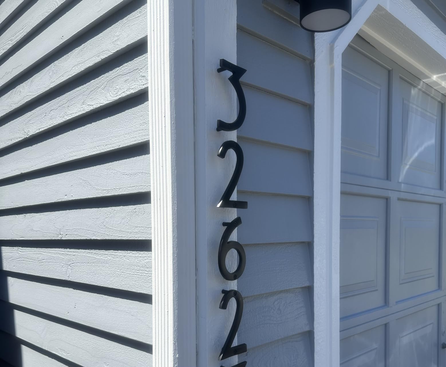NACH Floating House Numbers, 6 inch Aluminum Black House Numbers for Outside - Number 4, Door Numbers with Mounting Hardware customer photo 1