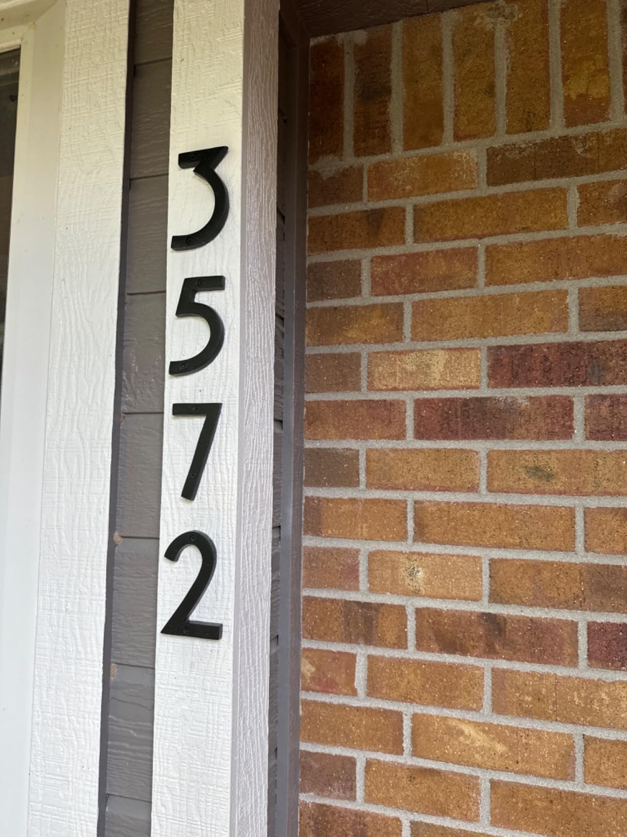 NACH Floating House Numbers, 6 inch Aluminum Black House Numbers for Outside - Number 4, Door Numbers with Mounting Hardware customer photo 2