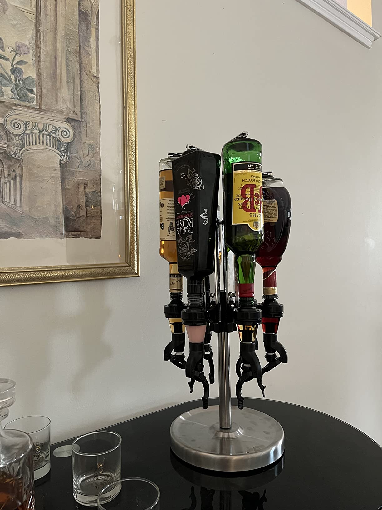 OGGI Professional 6-Bottle Revolving Liquor Dispenser, Stainless Steel customer photo 2