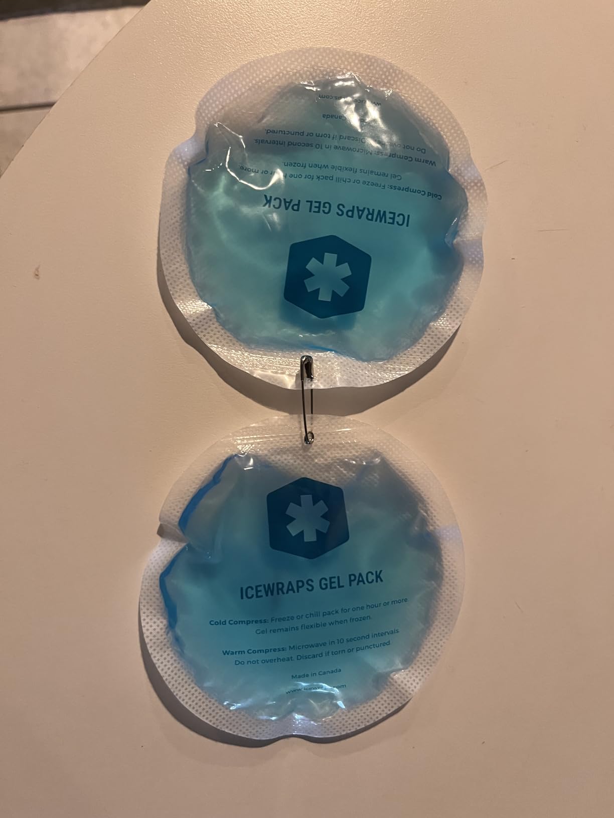 ICEWRAPS Reusable Round Ice Packs for Injuries, Hot & Cold Gel Therapy Packs, Soft & Flexible Compress for Pain Relief and Recovery, Pack of 5, Blue, FSA-HSA Eligible customer photo 1