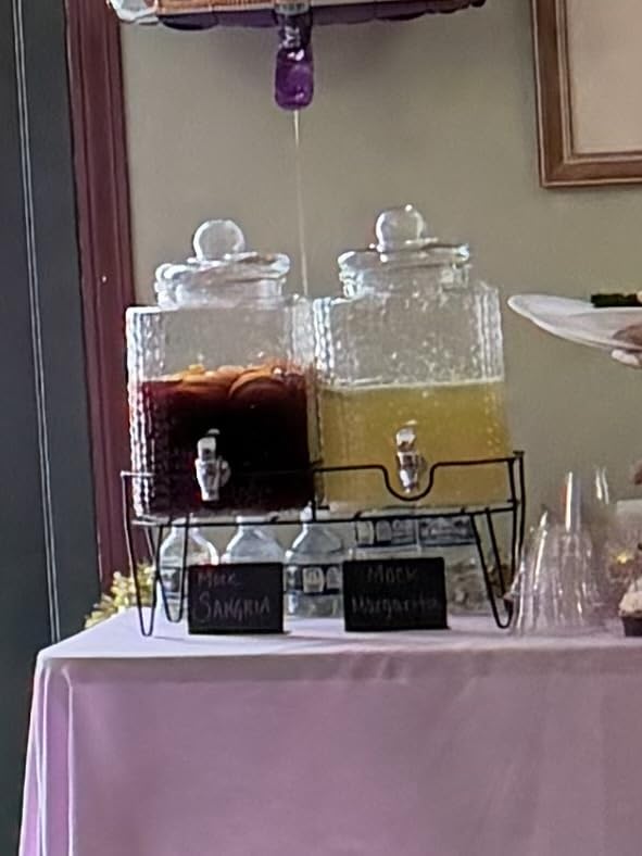 Style Setter Glass Beverage Dispenser with Stand (Set of 2), 1.5 Gallon Glass Drink Dispenser with Stand & Spigot customer photo 1