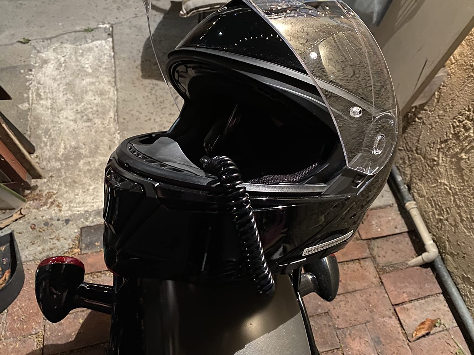Motorcycle Helmet Lock & Security Cable - Black Carabiner Combination Lock Secures Your Helmet, Jacket, Gloves, or Bag - Lock with Free Carry Pouch & a Small Flashlight customer photo 1