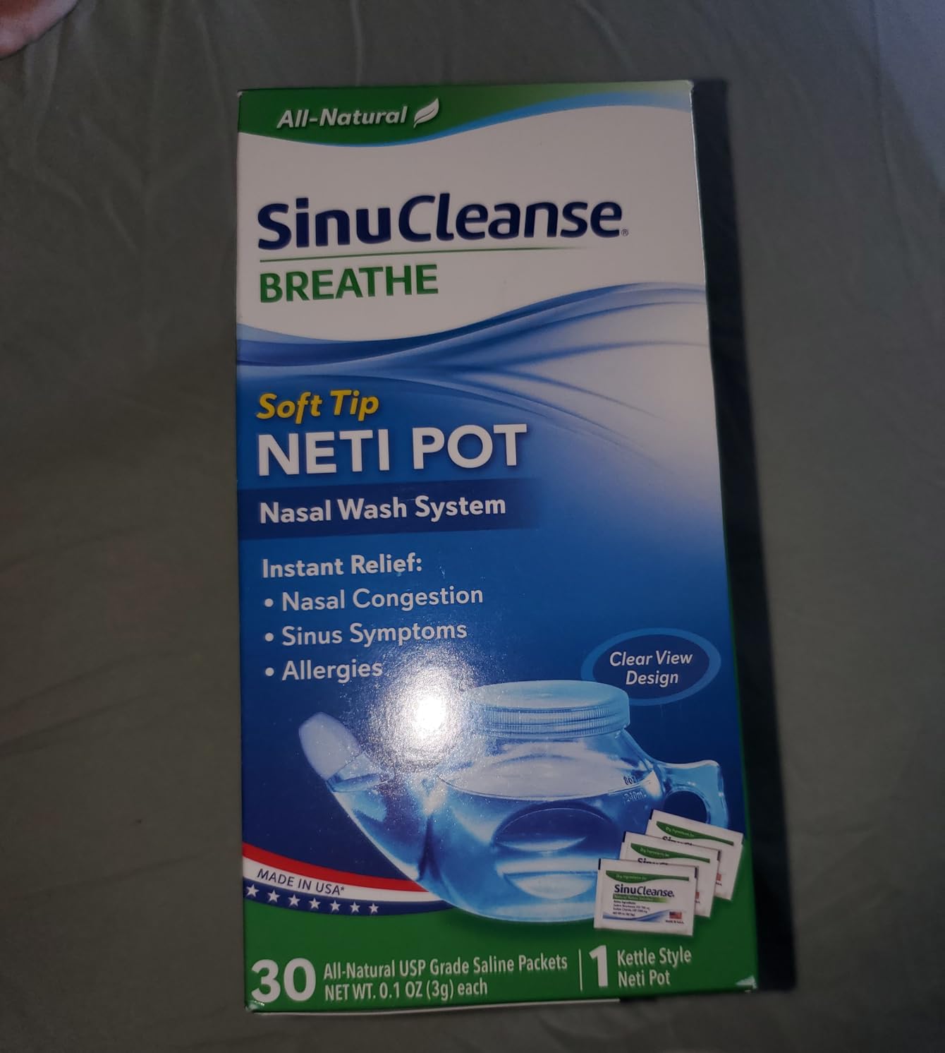 SinuCleanse Soft Tip Micro-Filtered Nasal Wash System, 30 All-Natural Saline Packets customer photo 2