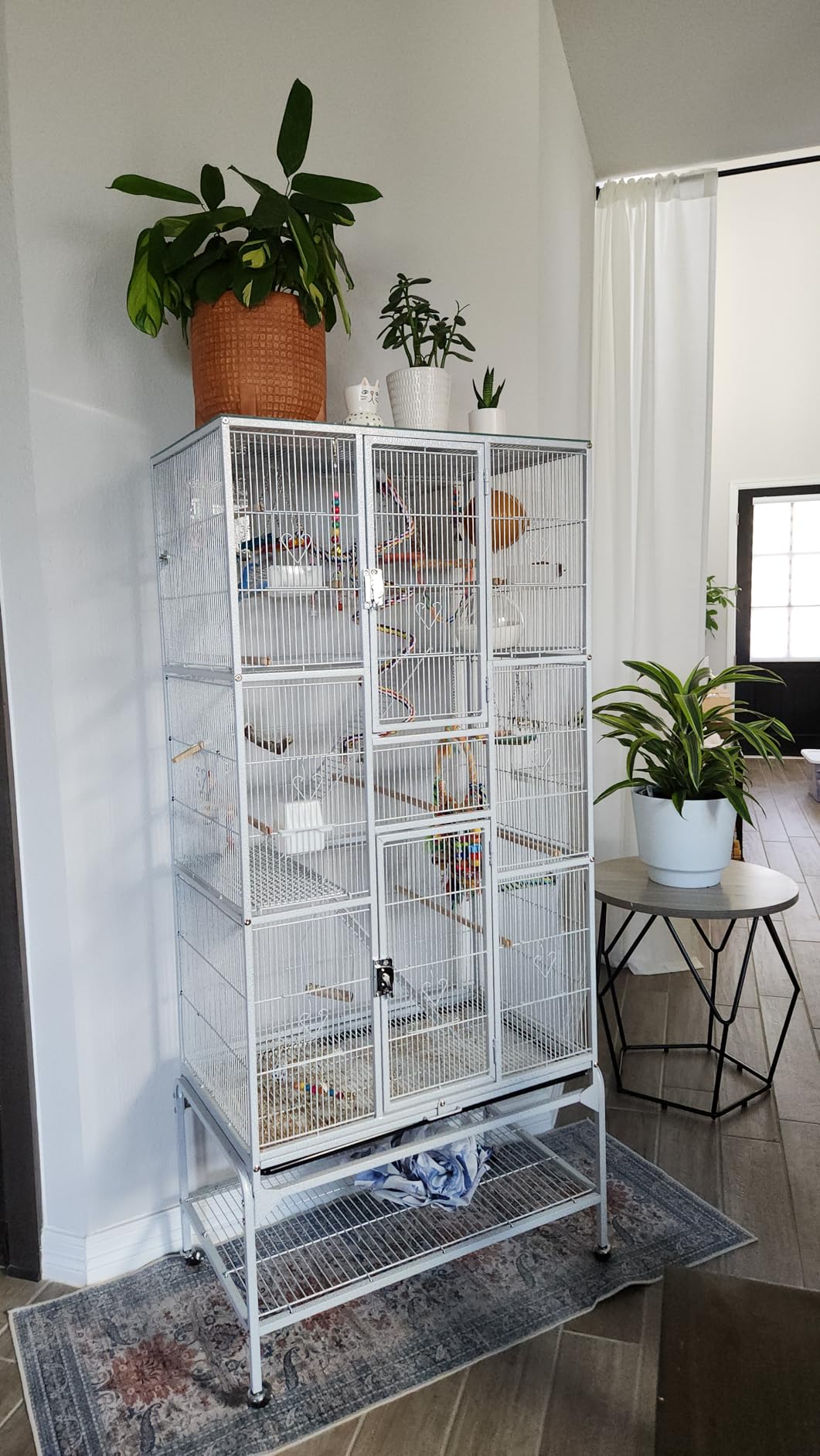 Yaheetech 69-Inch Extra Large Bird Cage Metal Parrot Cage for Mid-Sized Parrots Cockatiels Conures Parakeets Lovebirds Budgie Finch, Black customer photo 1