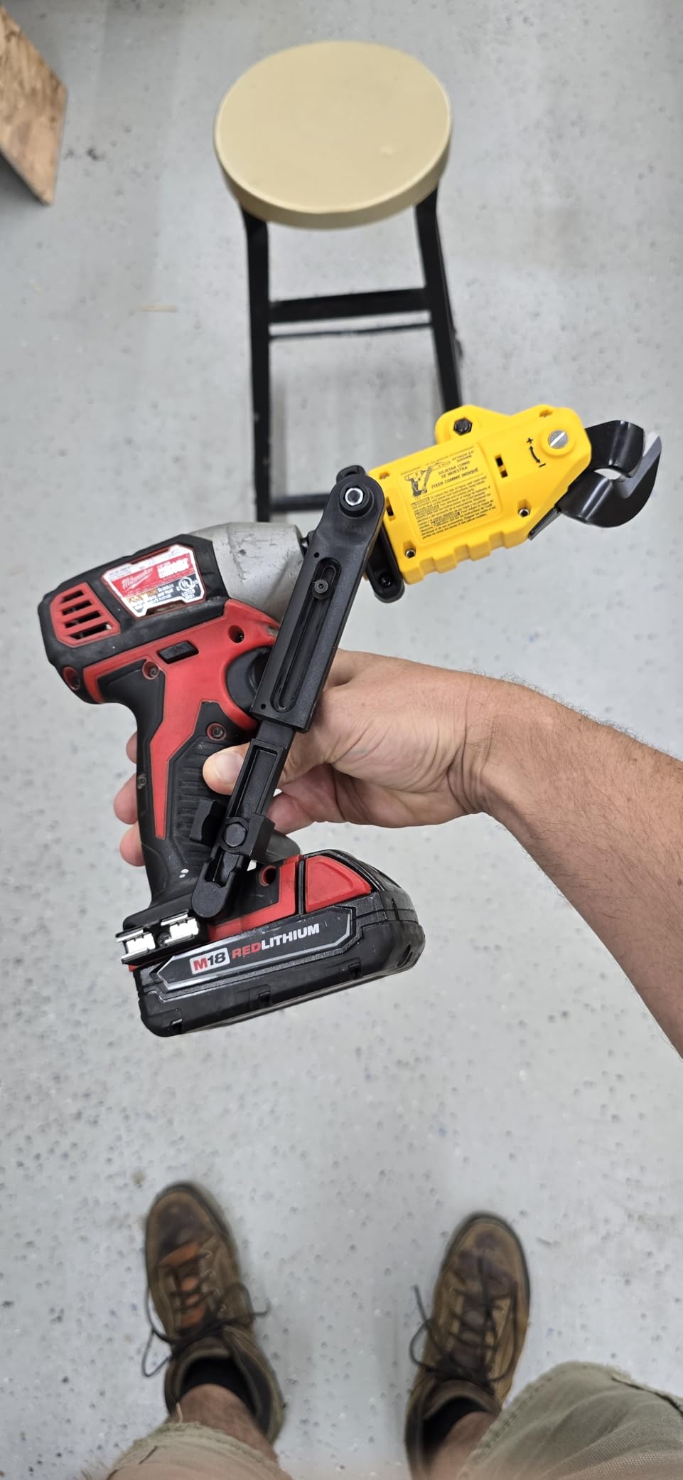 DEWALT Metal Shear/Cutter Drill Attachment, Impact Ready, 360 Degree Pivoting Head, Cuts 18GA Material customer photo 2