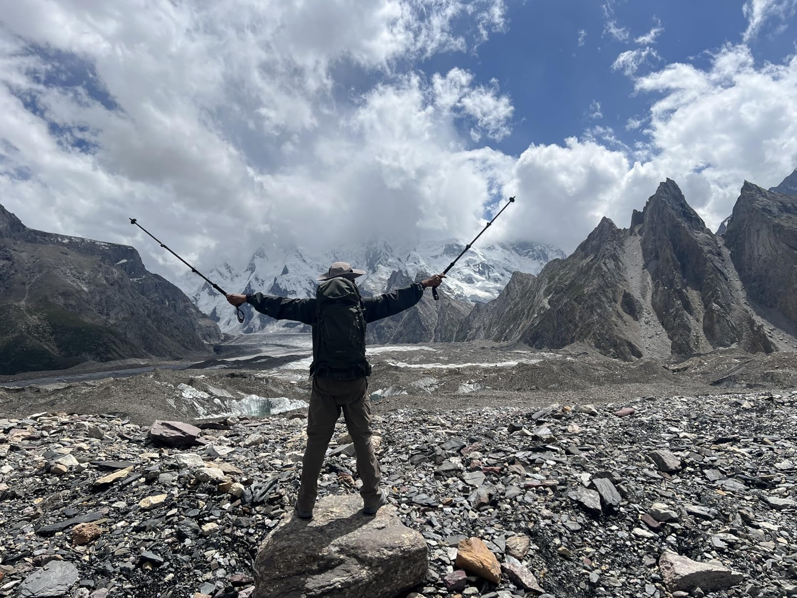 100% Carbon Fiber Trekking Poles by USA Brand - Ultra Strong Lightweight Collapsible Hiking Poles with Cork and EVA Foam Grips & Quick Adjustable Flip Locks customer photo 1