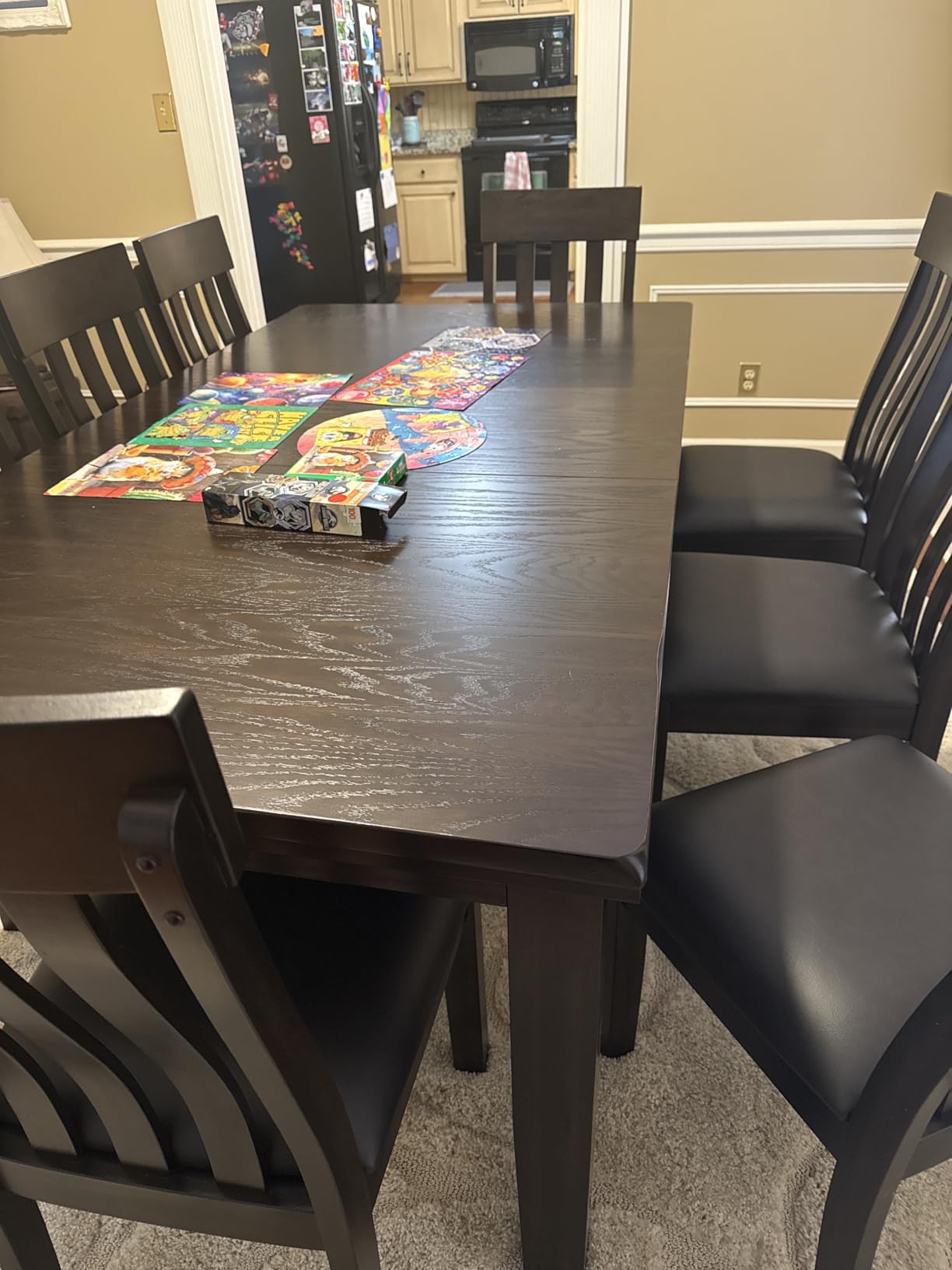 Signature Design by Ashley Ralene Extendable Dining Table, With Butterfly Leaf Seats 6-8, Wood Dining Room Table for Family Meals, Burnished Brown 42 x 60-78 Inch customer photo 1