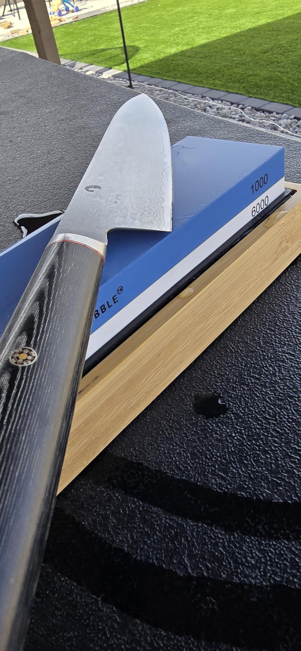 Sharp Pebble Premium Whetstone Knife Sharpening System - 1000/6000 Grit Whetstone Knife Sharpener & Honing Kit with Angle Guide & Non-Slip Bamboo Base - Guided Beginner Instructions customer photo 2