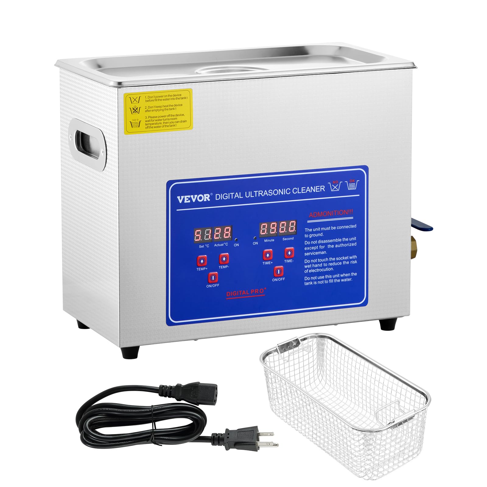 VEVOR 6L Commercial Sonic Cleaner, 40kHz Professional Cleaning Machine with Digital Timer & Heater, 110V - Ideal for Watches, Instruments, and Industrial Parts, FCC/CE/RoHS Certified customer photo 1