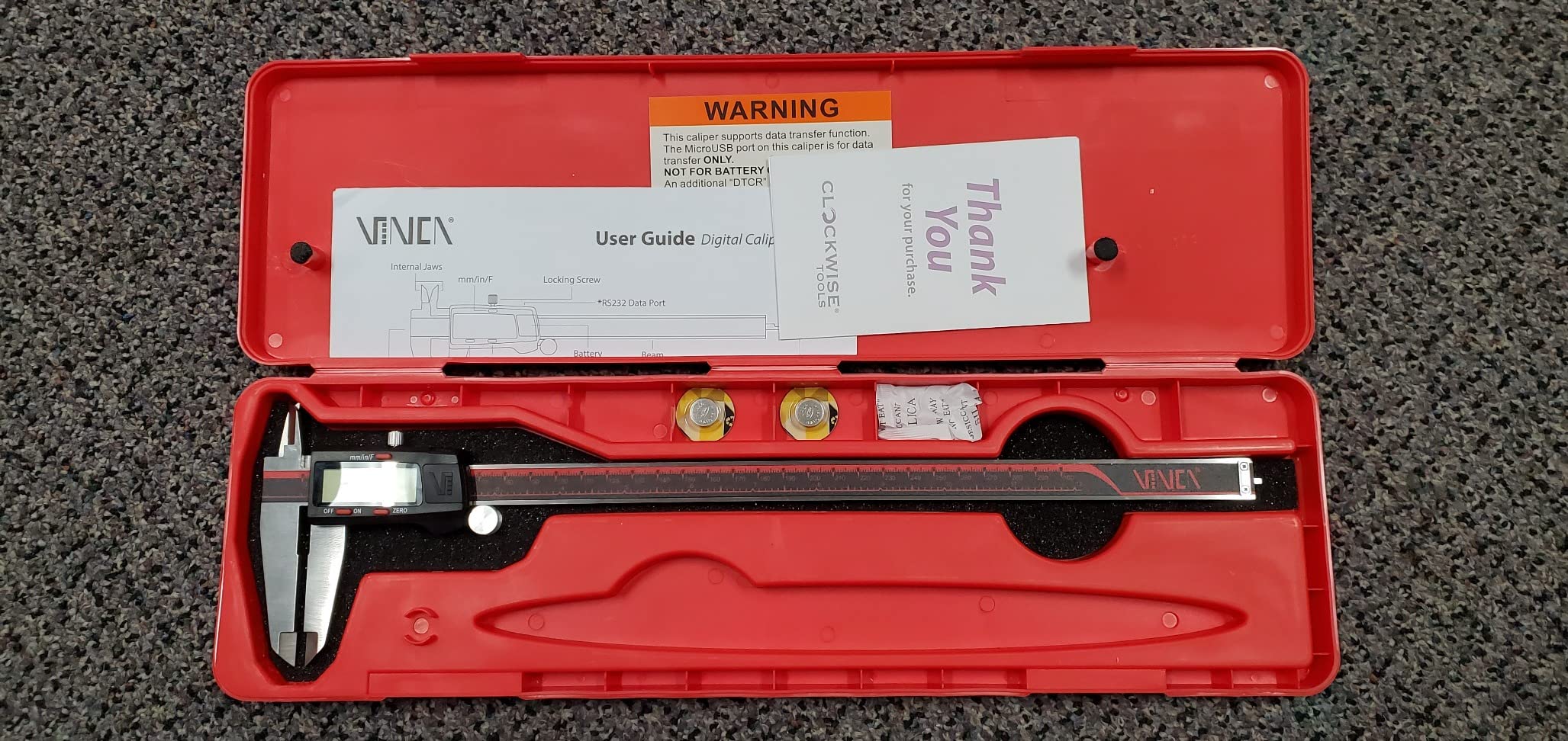 VINCA IP54 Grade Digital Caliper, DCLA-1205 12 Inch/300mm, Inch/Millimeter/Fraction Conversion, Stainless Steel, Large LCD Screen customer photo 2