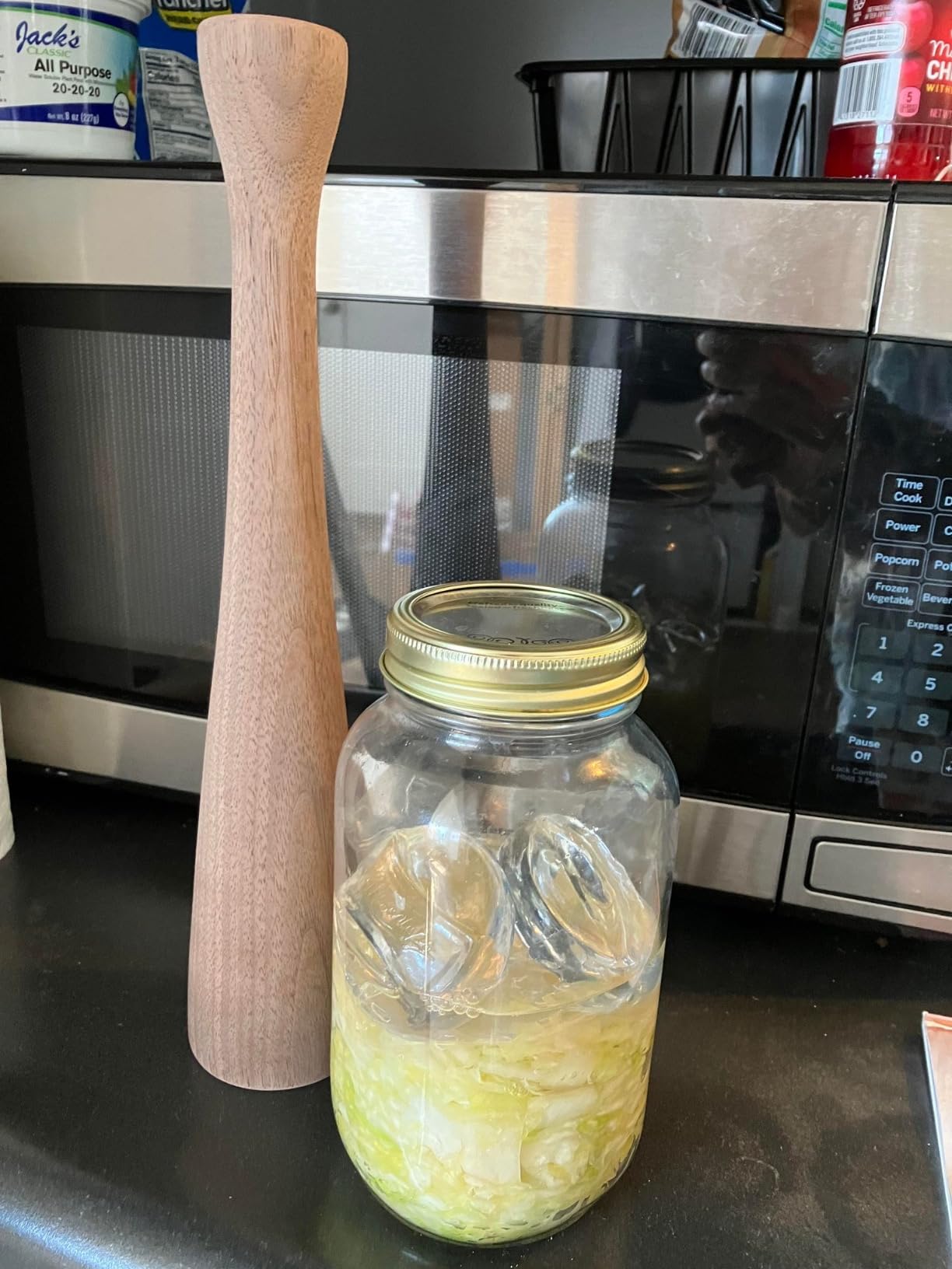 One Piece Wooden Sauerkraut Tamper (Walnut) customer photo 1
