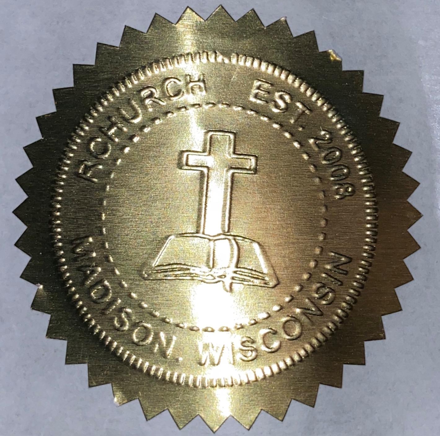 Custom Official Seal Embosser (1.63 inch x 1.63 inch) - Personalized Book and Library Embossing Stamp - Raised Paper Imprint Seal for Office, Library, Classroom and Certificates customer photo 2