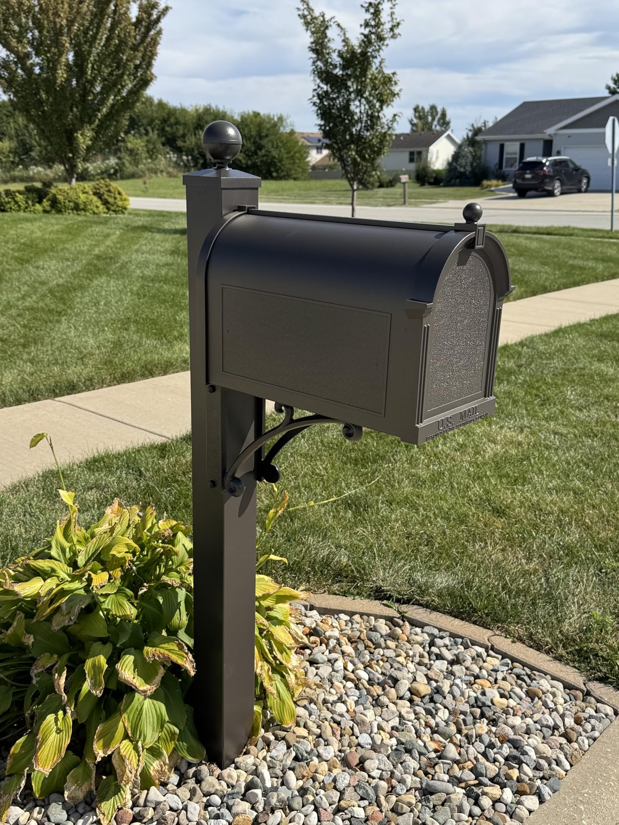 Whitehall Products Deluxe Mailbox Package, Aluminum, French Bronze - Includes Side plaques (Order Form Will be with delivery) customer photo 2