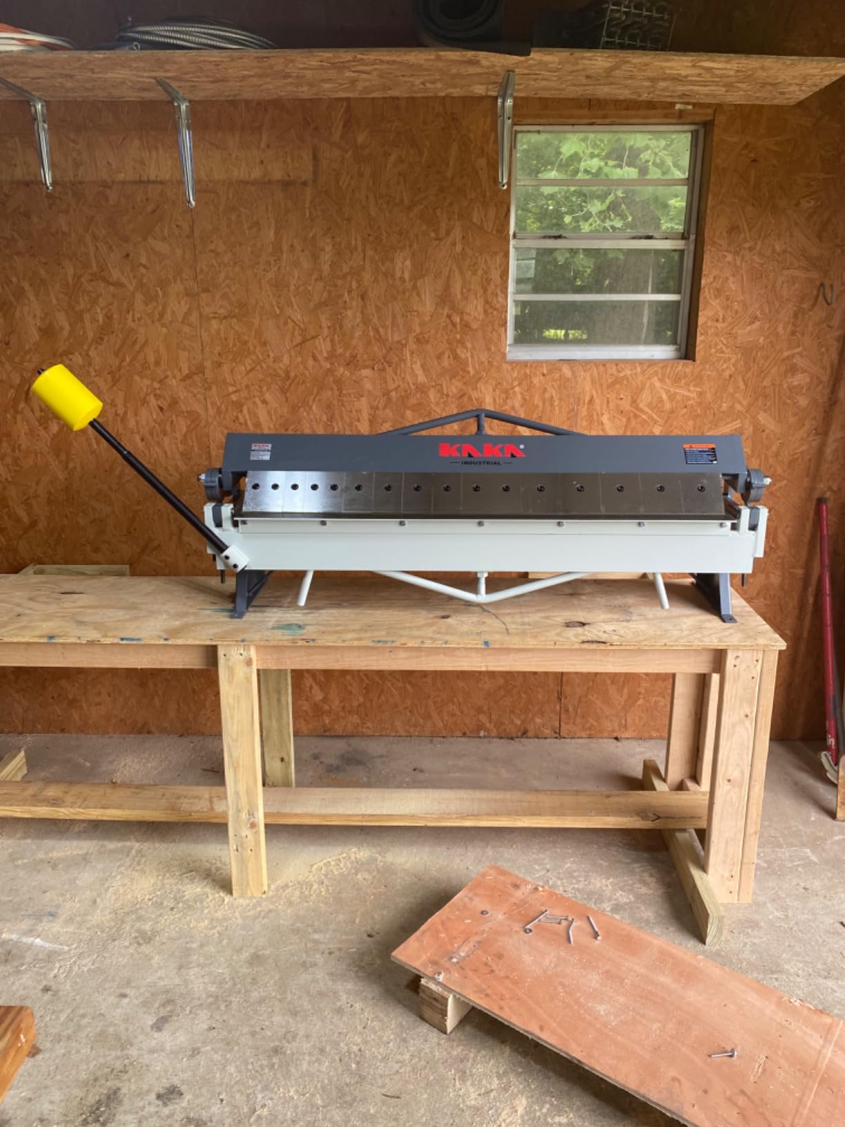 KAKA INDUSTRIAL Box and Pan Brake, 50-Inch Sheet Metal Brake, 16-Gauge (0.06 inch) Capacity Metal Break, 4-Inch Box Depth, 5/8-Inch Beam Adjustment Press Brake BP-1650 customer photo 3