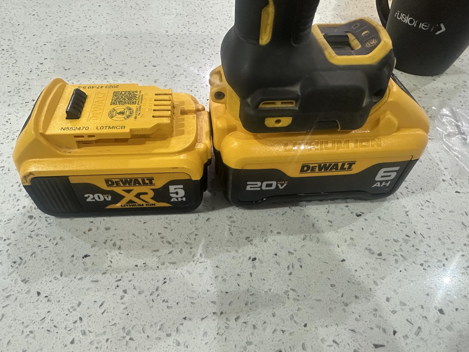 DEWALT 20V MAX XR Battery 6 Ah Lithium Ion, 2-Pack, Premium High Capacity Long Lasting Cordless Tool Battery Packs (DCB206-2) customer photo 1
