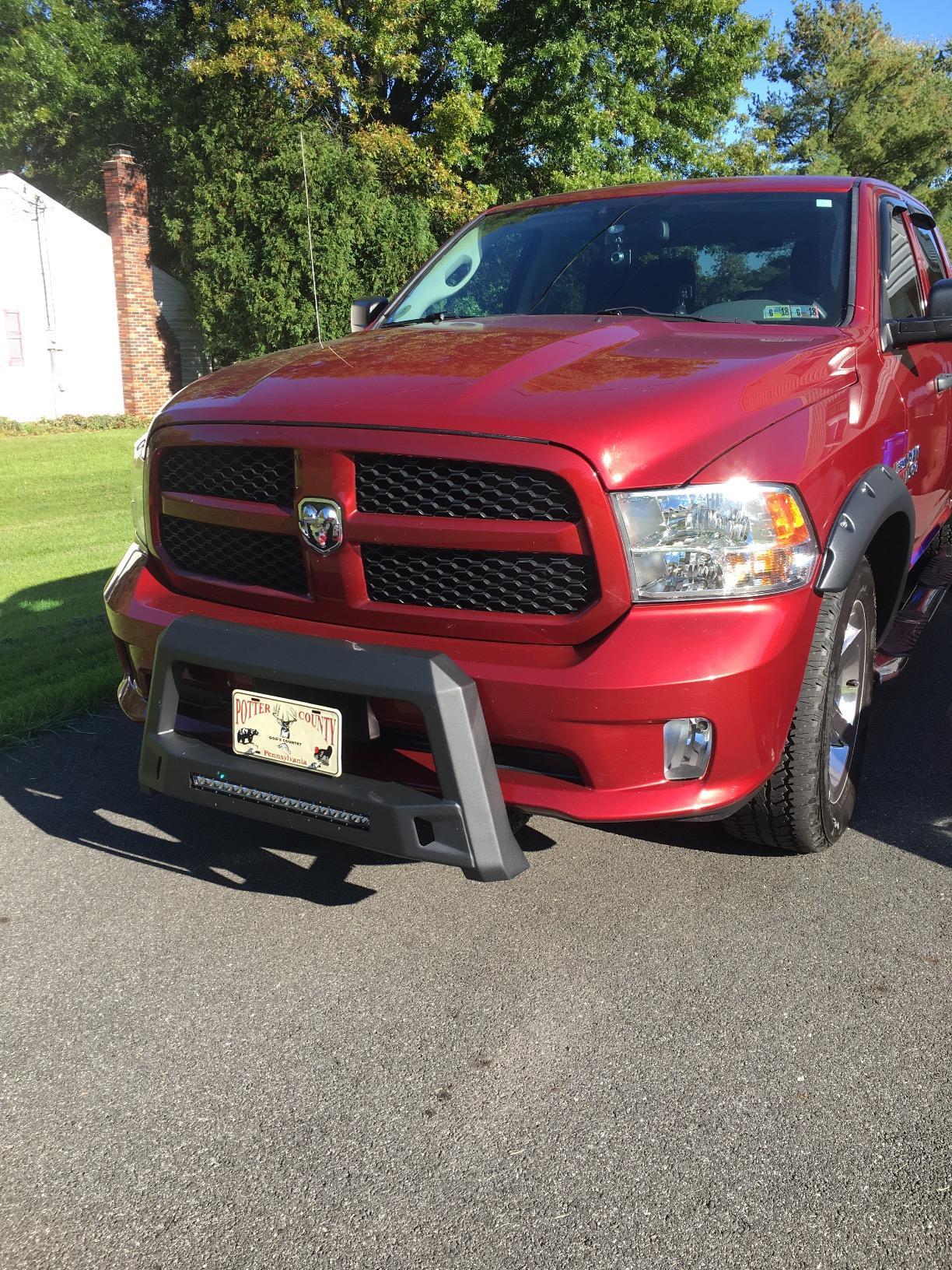 Lund 86521204 Revolution Bull Bar with Integrated LED Light Bar Black Steel for 2009-2018 Dodge Ram 1500 Excludes Rebel 2019 Ram 1500 Classic customer photo 2