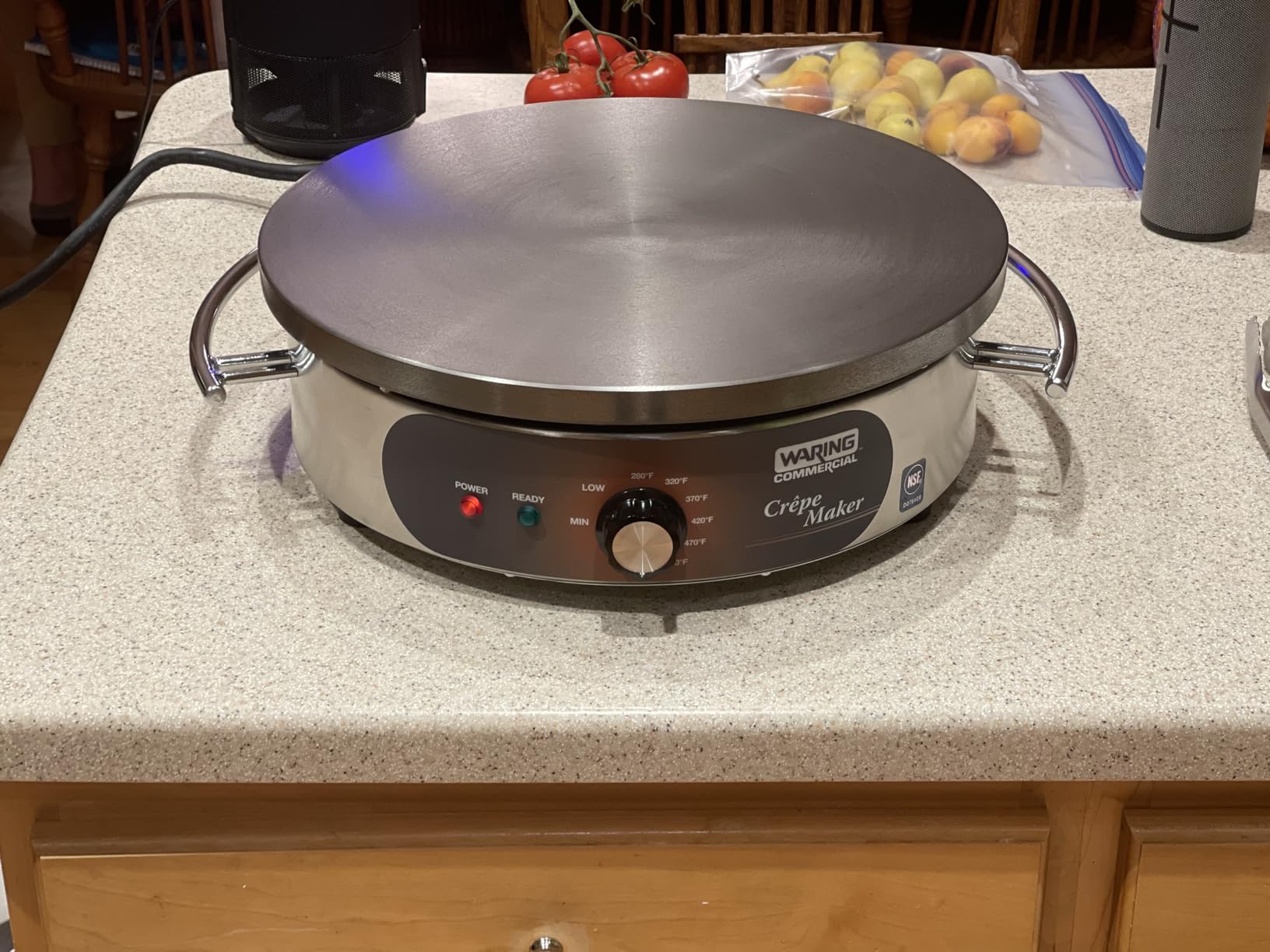 Waring Commercial WSC160X 16-Inch Electric Crepe Maker, Cast Iron Cooking Surface, Stainless Steel Base, Includes Batter Spreader and Spatula, 120V, 1800W, 5-15 Phase Plug customer photo 2