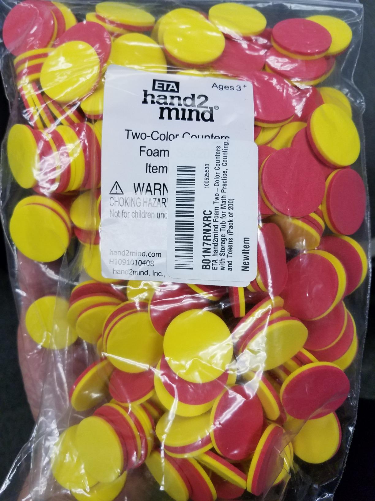 hand2mind Foam Two-Color Counters, Red and Yellow Counters, Counting Manipulatvies, Math Counters for Kids, Counting Chips, Math Manipulatives, Math Bingo Chips, Counters for Kids Math (Pack of 200) customer photo 2