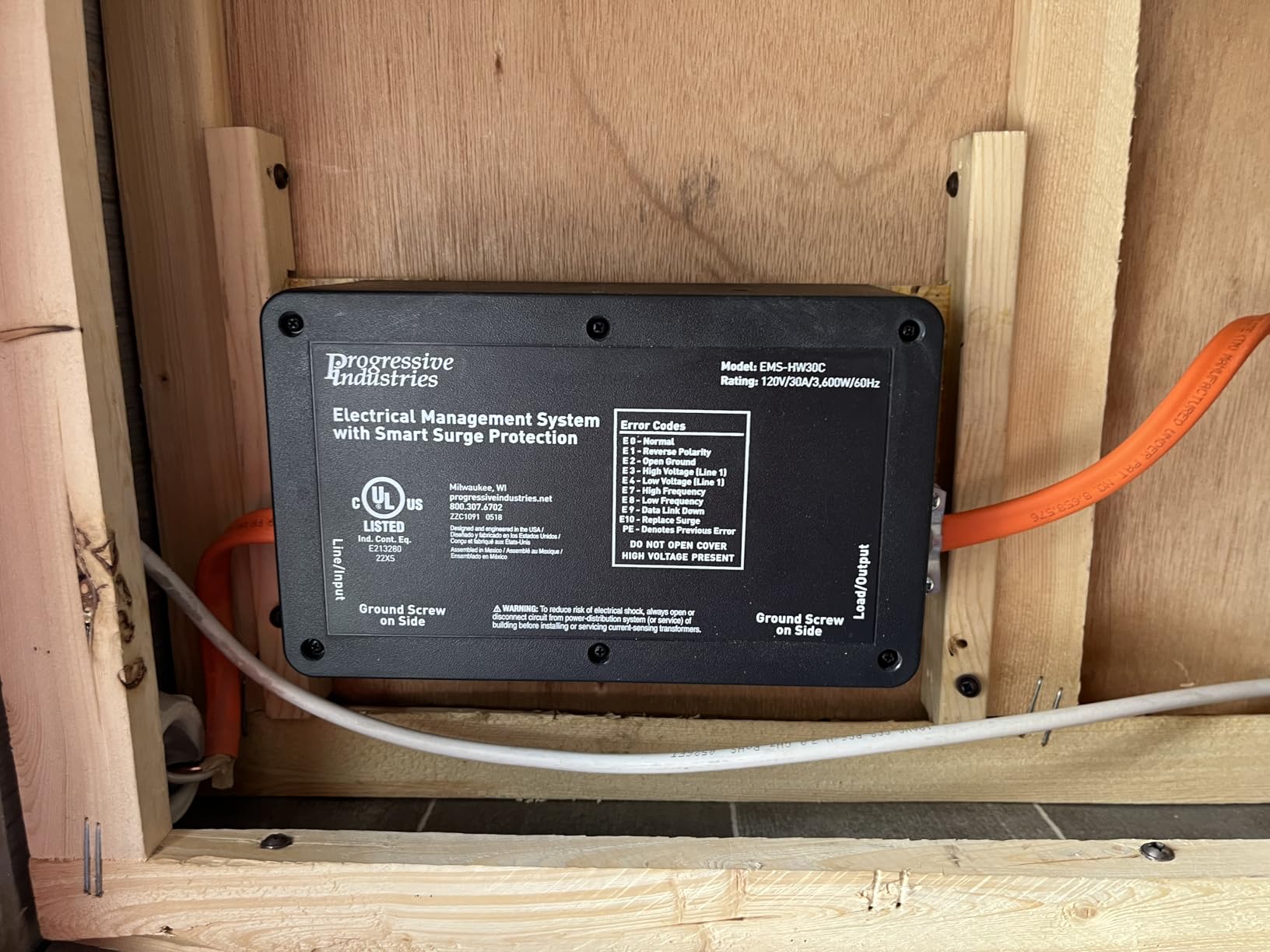 Progressive Industries EMS-PT50X Portable RV Surge Protector, Black, 50 Amp customer photo 2