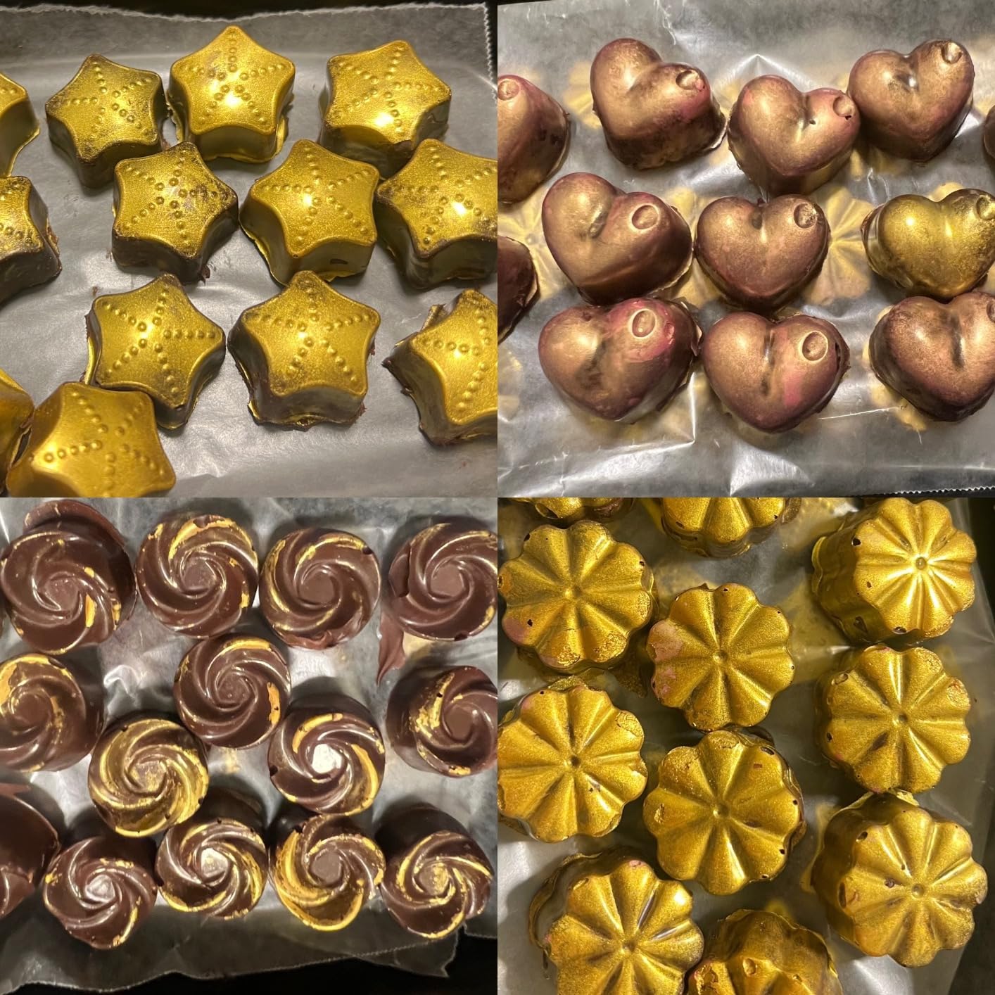 Chocolate Moulds Silicone - Set of 6 - Non-Stick & Food Grade Silicone Chocolate Mould for Jelly Candies, Truffles, Bath Melts & Candles - Free Recipes eBook customer photo 1
