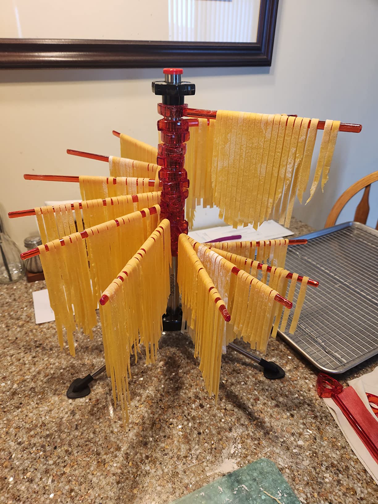 MARCATO Pasta Drying Rack, Clear customer photo 2