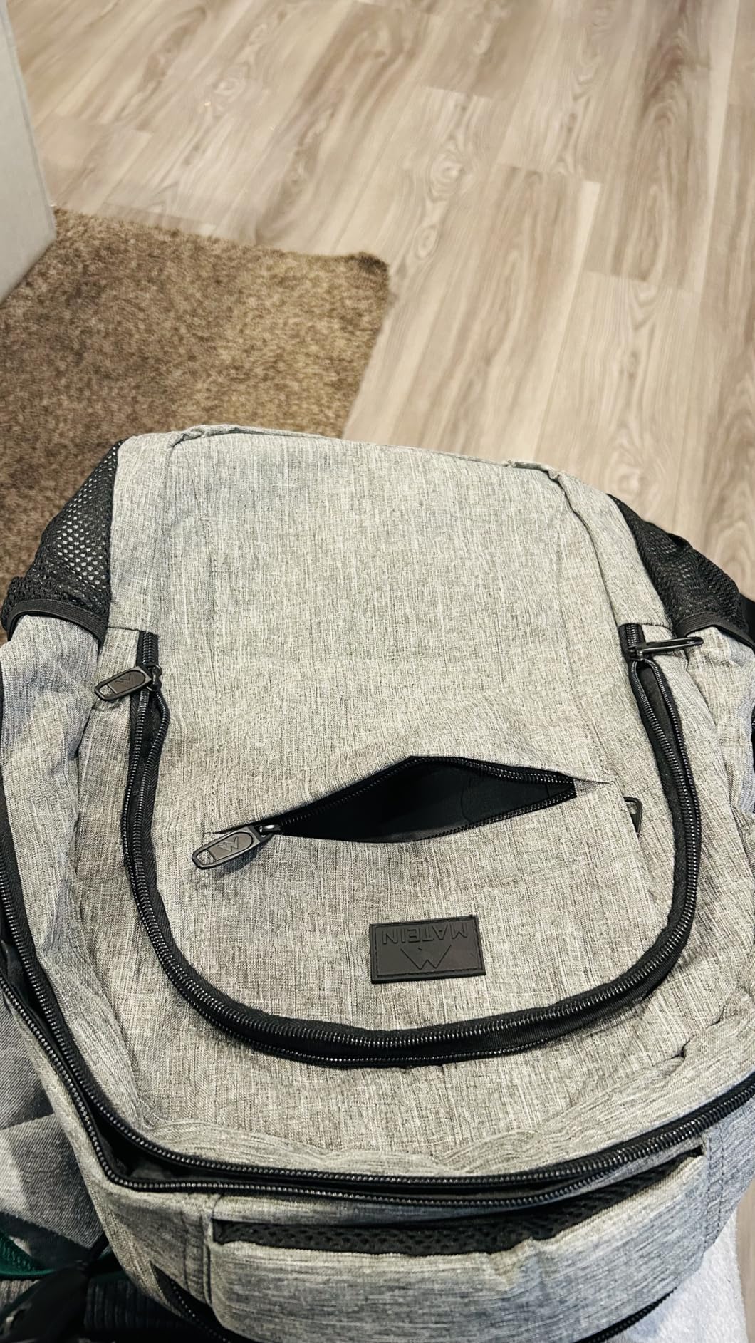 MATEIN Travel Laptop Backpack, Business Anti Theft Slim Sturdy Laptops Backpack Personal Item Bag, Water Resistant College School Computer Bag Gift for Men & Women Fits 15.6 Inch Notebook, Grey customer photo 1