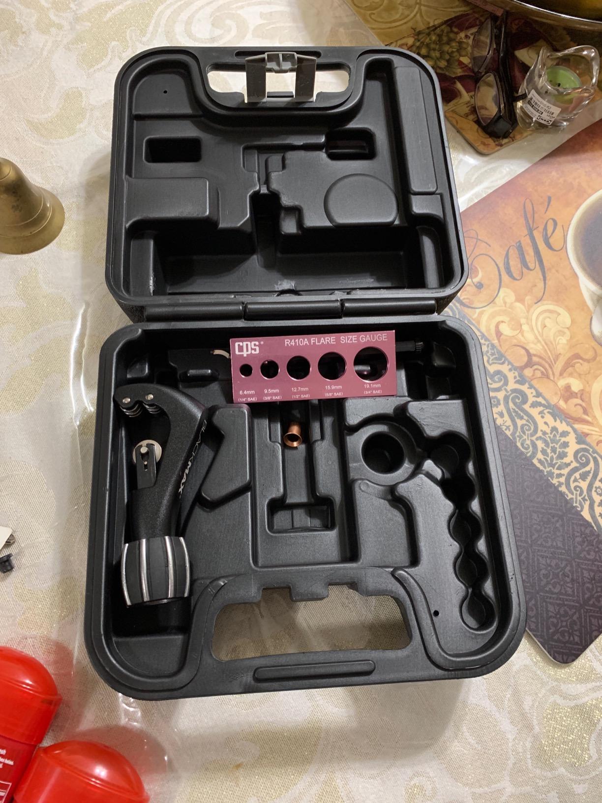CPS BlackMAX BFT850K Lightweight R-410A Clutch-Type Eccentric Flaring Tool Kit with Flare Size Gauge, Cutter and Deburring Tool customer photo 2