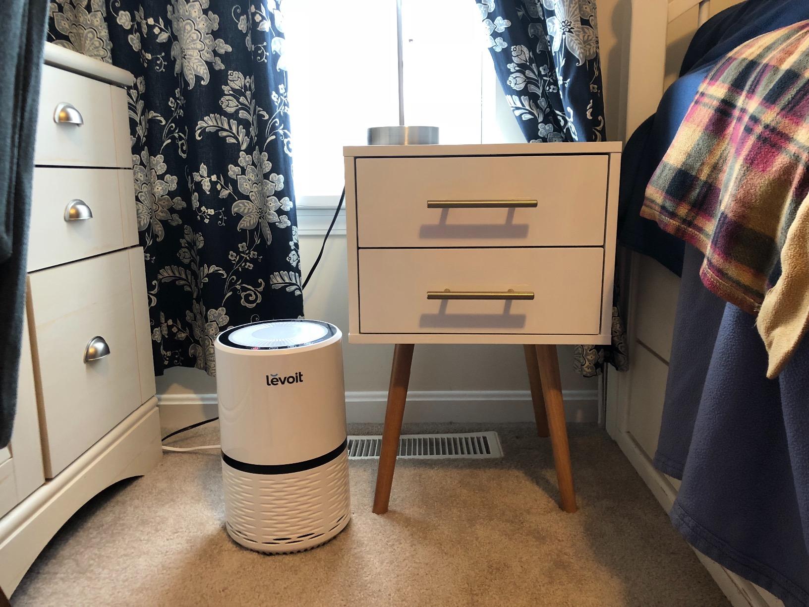 Levoit Air Purifier for Home, AHAM Verifide, High-Efficiency Filter for Smoke, Dust, Pollen, and Odors in Bedroom, Office, or Nursery, Optional Night Light, Quiet Operation, LV-H132, White customer photo 1