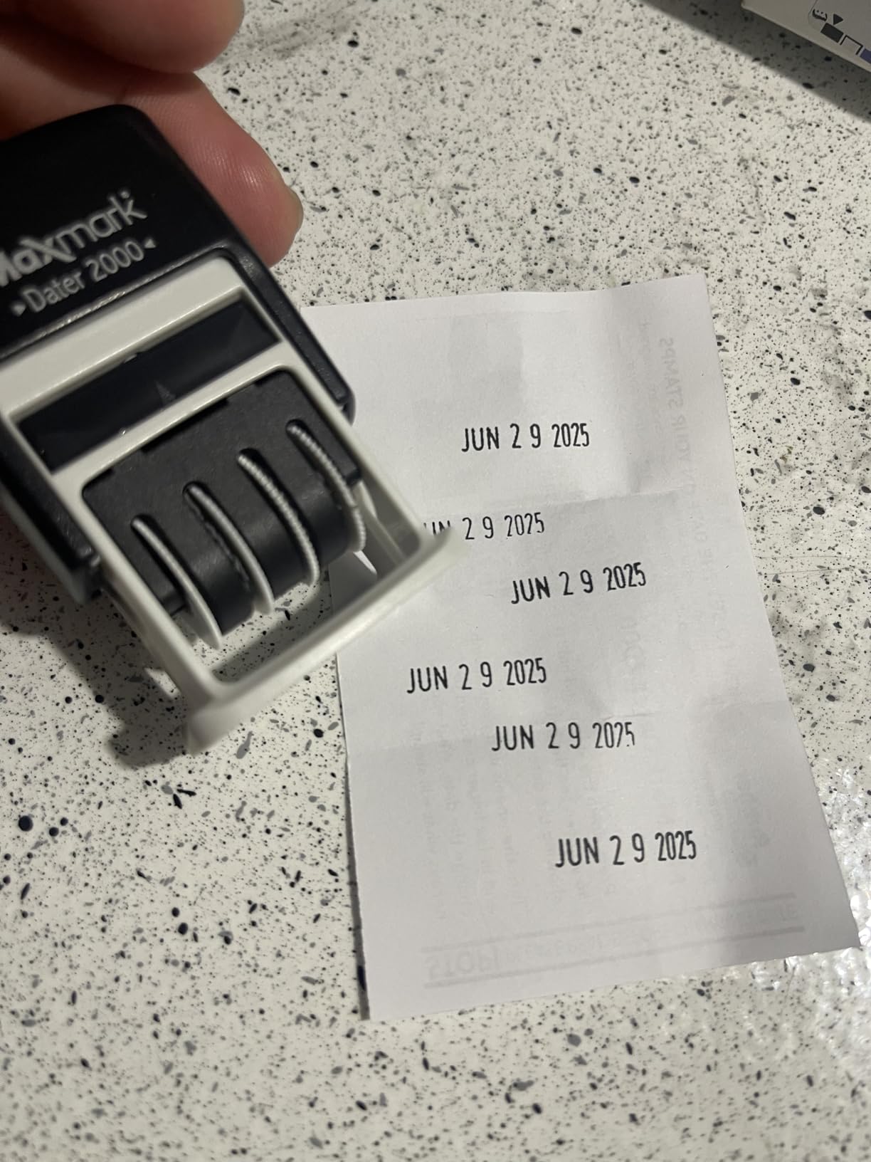 MaxMark 2000 Dater Self Inking Date Stamp - Black customer photo 1