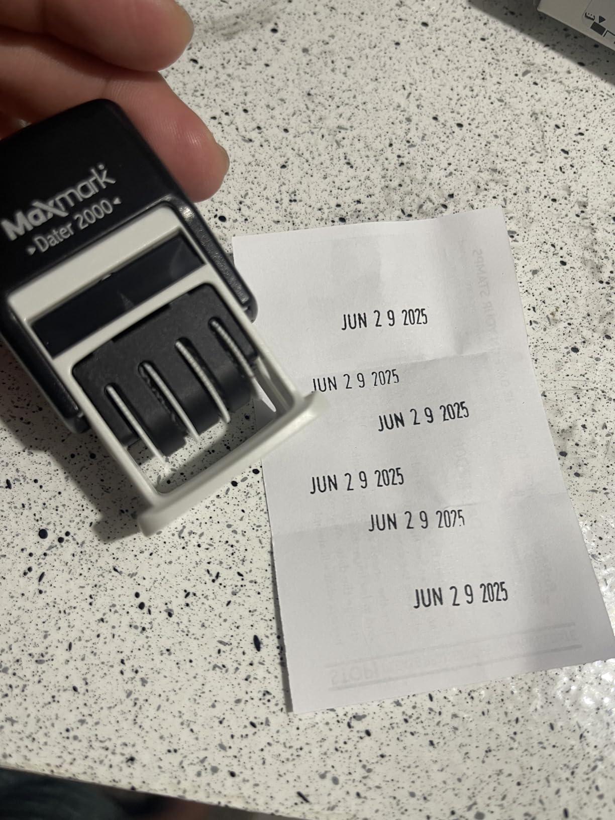 MaxMark 2000 Dater Self Inking Date Stamp - Black customer photo 2
