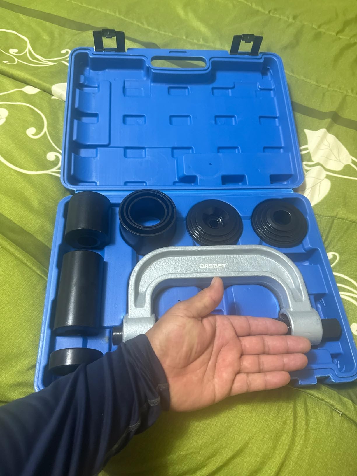 DASBET Ball Joint Removal Tool Kit | Ball Joint Press & U Joint Removal Kit Heavy Duty Ball Joint Press Fits Most 2WD and 4WD Cars Light Trucks 10PCS Ball Joint Service Tool Bushing Press Kit (Blue) customer photo 2