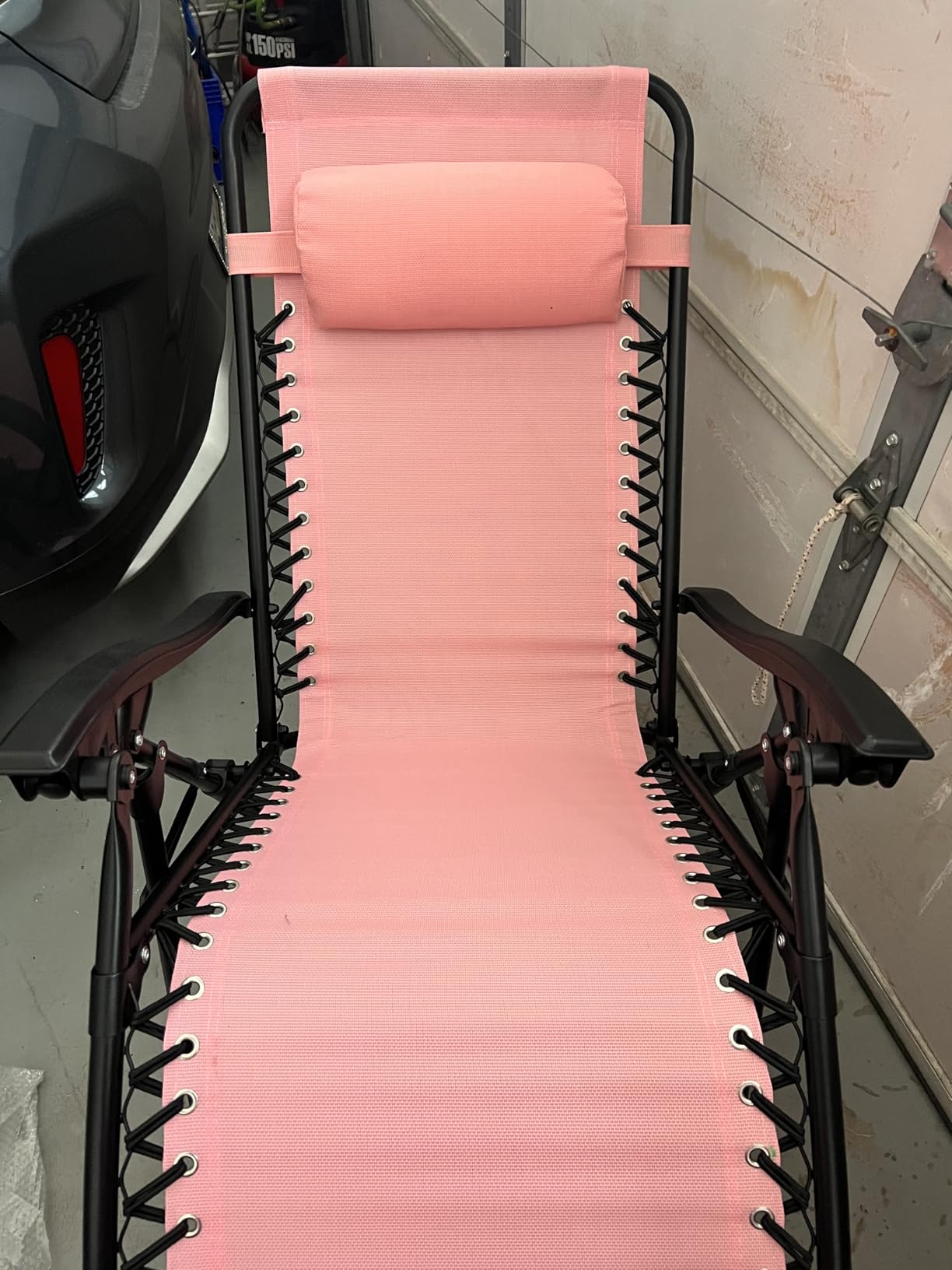 Best Choice Products Set of 2 Adjustable Steel Mesh Zero Gravity Lounge Chair Recliners w/Pillows and Cup Holder Trays - Gray customer photo 2