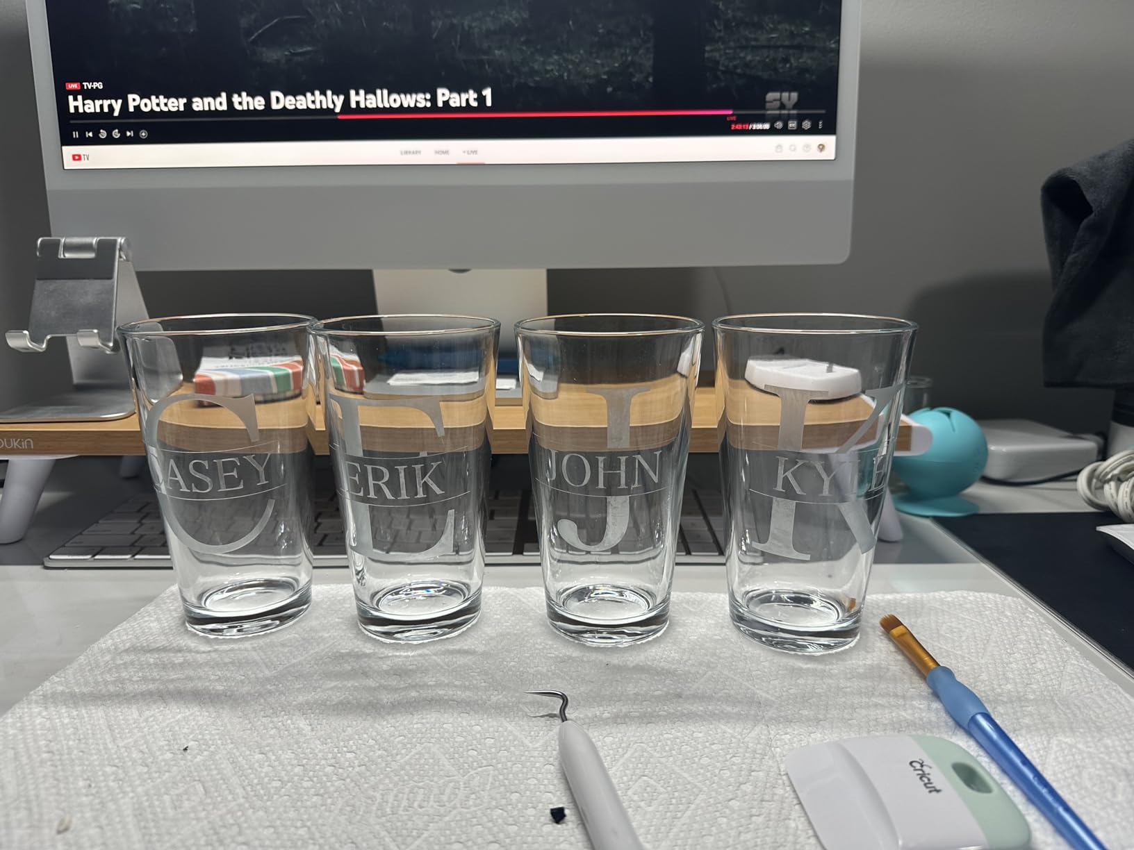 Pint Glasses Set of 6 - 16 oz Drinking Glasses Made for Cold Beverages - 16 oz Mixing Glass & Highball Set of 6 for Homes, Pubs & More - Freezer & Dishwasher-Friendly Cocktail Glasses, PARNOO customer photo 2