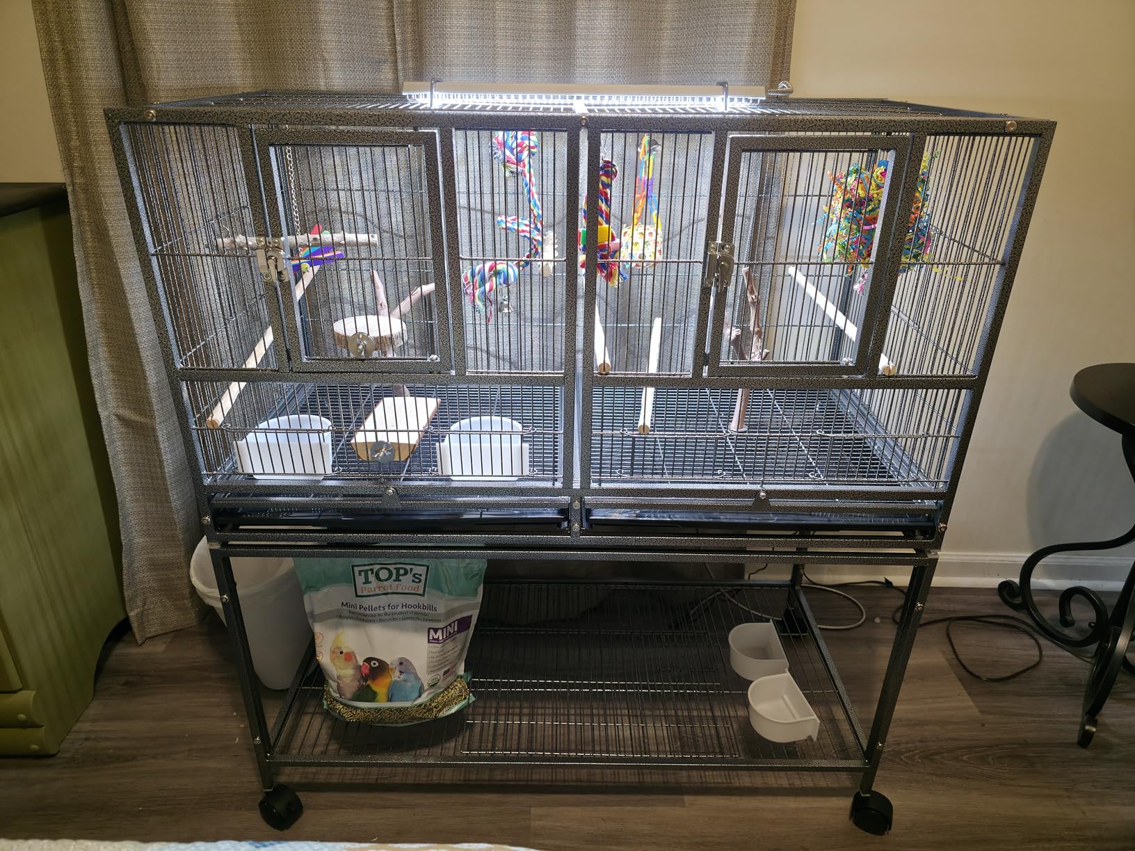 HappyBird Lighting Bird Cage Light with Chew Guard - Full Spectrum LED Pet Light - Simulates Natural Environment - Safe for Hookbill Birds - Easy to Install - (24