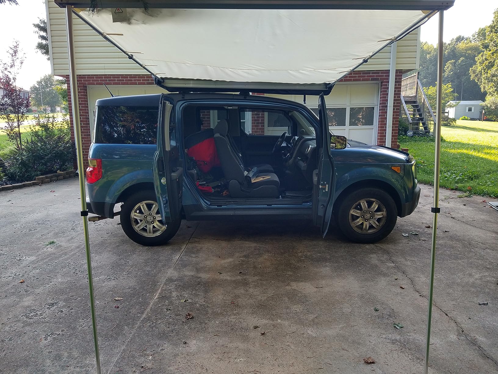 Yescom Vehicle Awning with Blackout Coating 6.6'x8.4' Retractable Car Side Roof Rack Overlanding Shade for SUV Truck Tailgate Outdoor Camping customer photo 2
