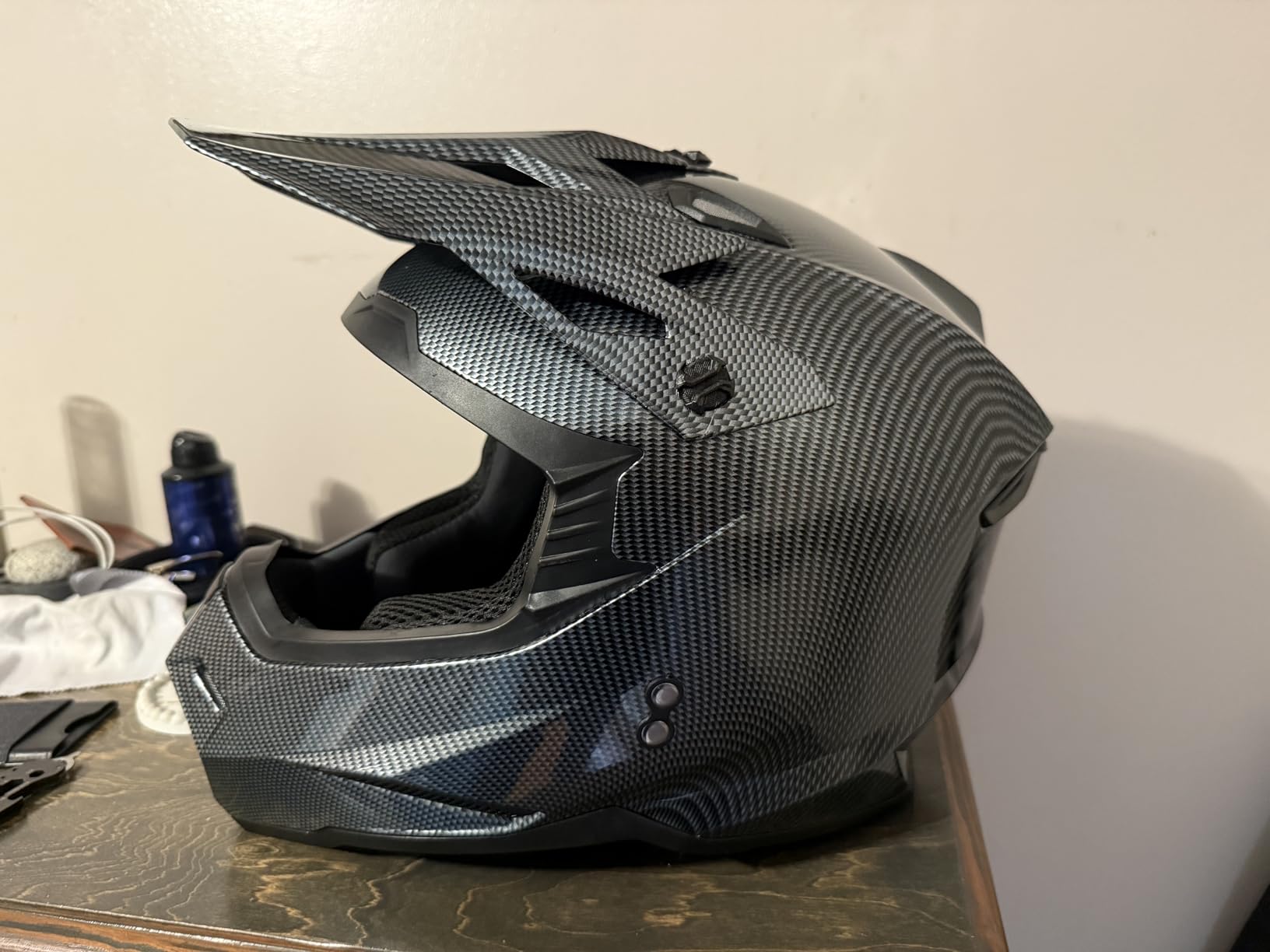 1Storm Adult Motocross Helmet BMX MX ATV Dirt Bike Four Wheeler Quad Motorcycle Full Face Helmet Racing Style: HF801 Matt Black customer photo 1