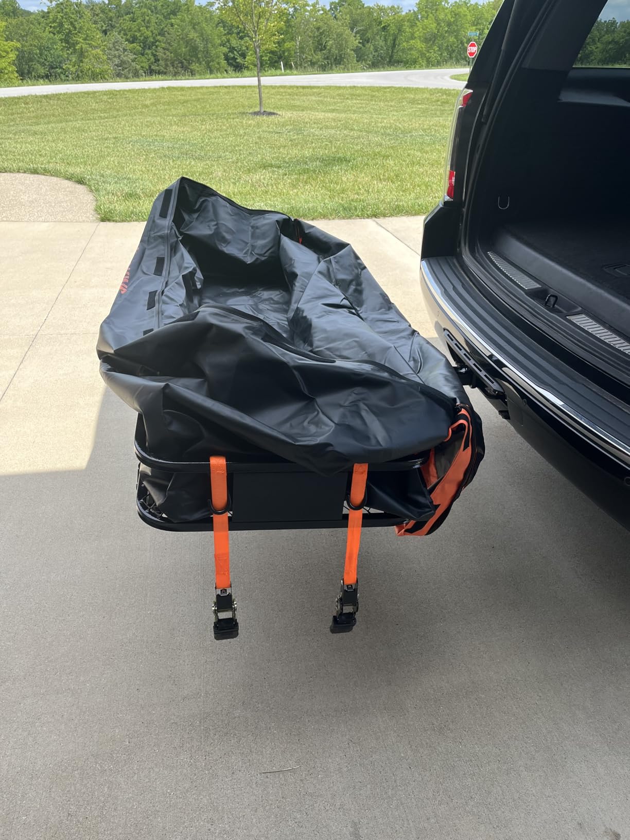 Mockins 500 Lb Capacity Steel Trailer Hitch Cargo Carrier for 2