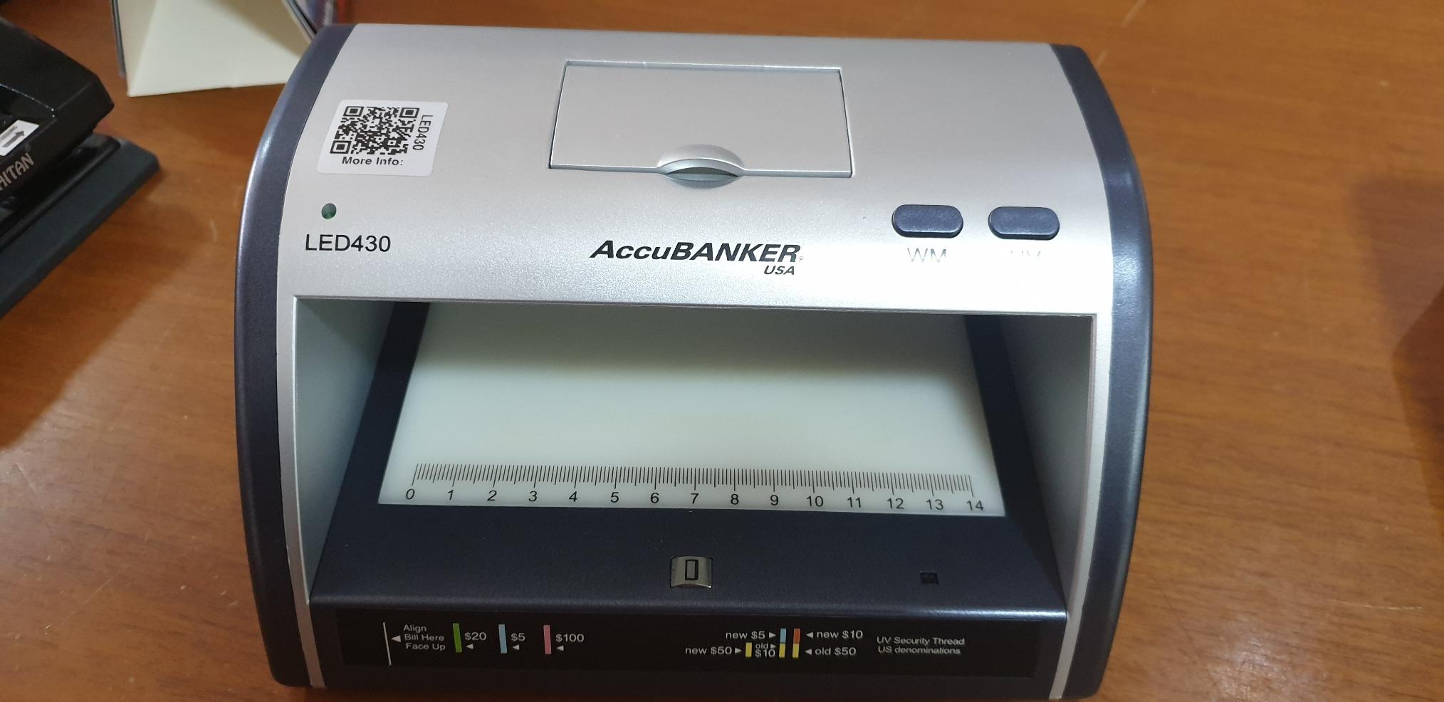 AccuBANKER LED430 6-Point Cash Multi Currency & Card Counterfeit Detector Money Checker with Superbright LED Ultraviolet, Magnetic & Size Detection. Commercial Grade, UL Listed customer photo 1