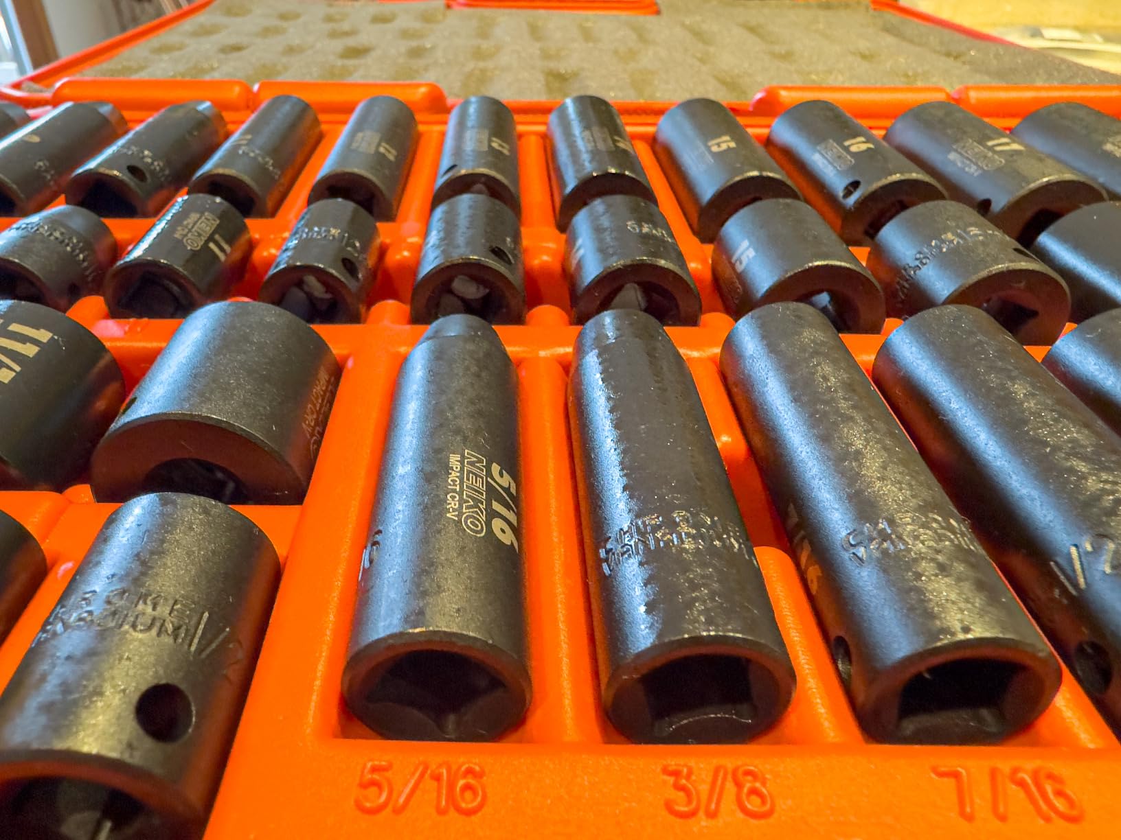 NEIKO 02440A 3/8-Inch-Drive Impact Socket Set, SAE and Metric, 44 Pieces customer photo 2