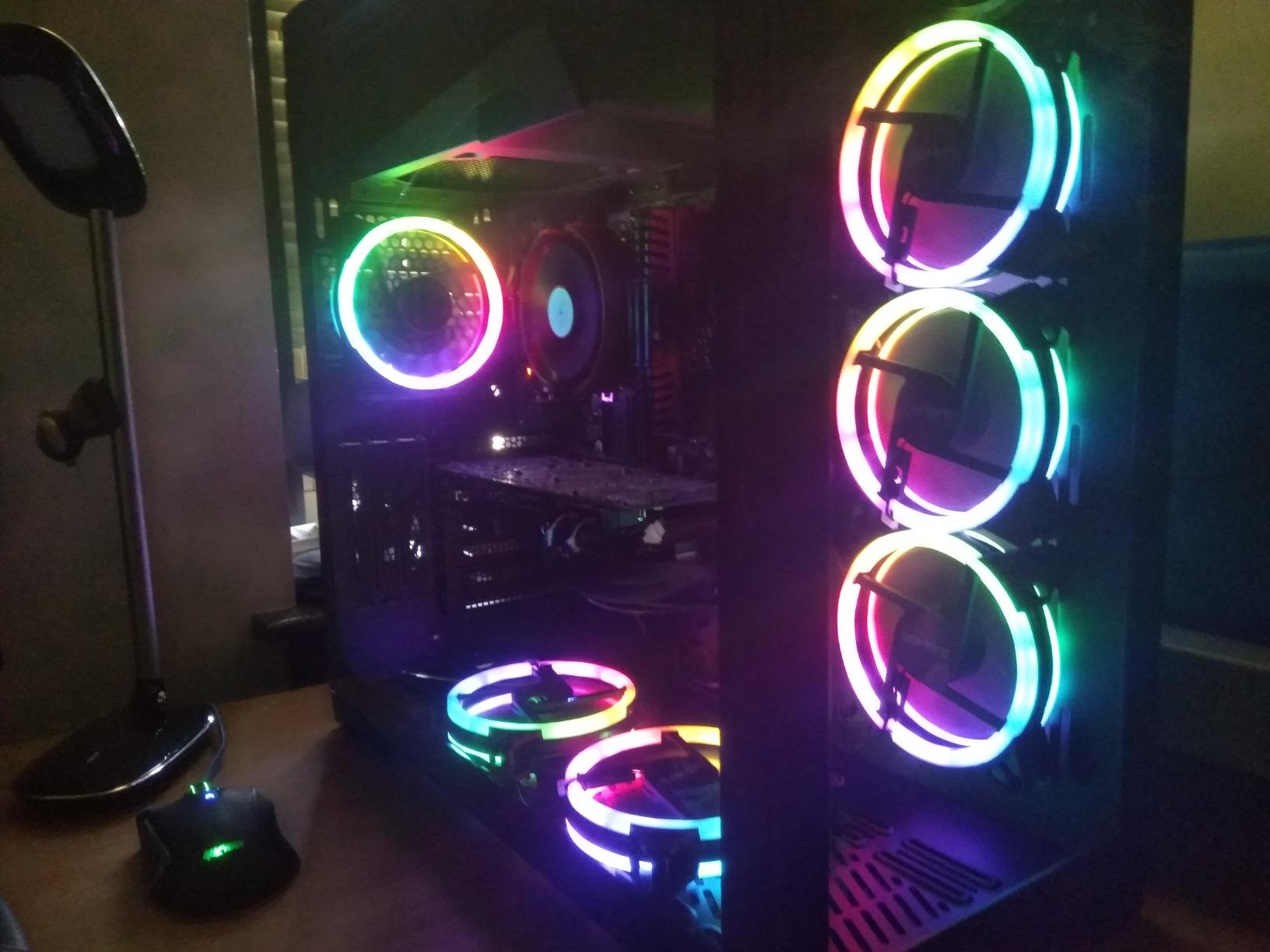 upHere 120mm RGB Case Fan Quiet Edition High Airflow LED Case Fan for PC Cases-3 Pack customer photo 1